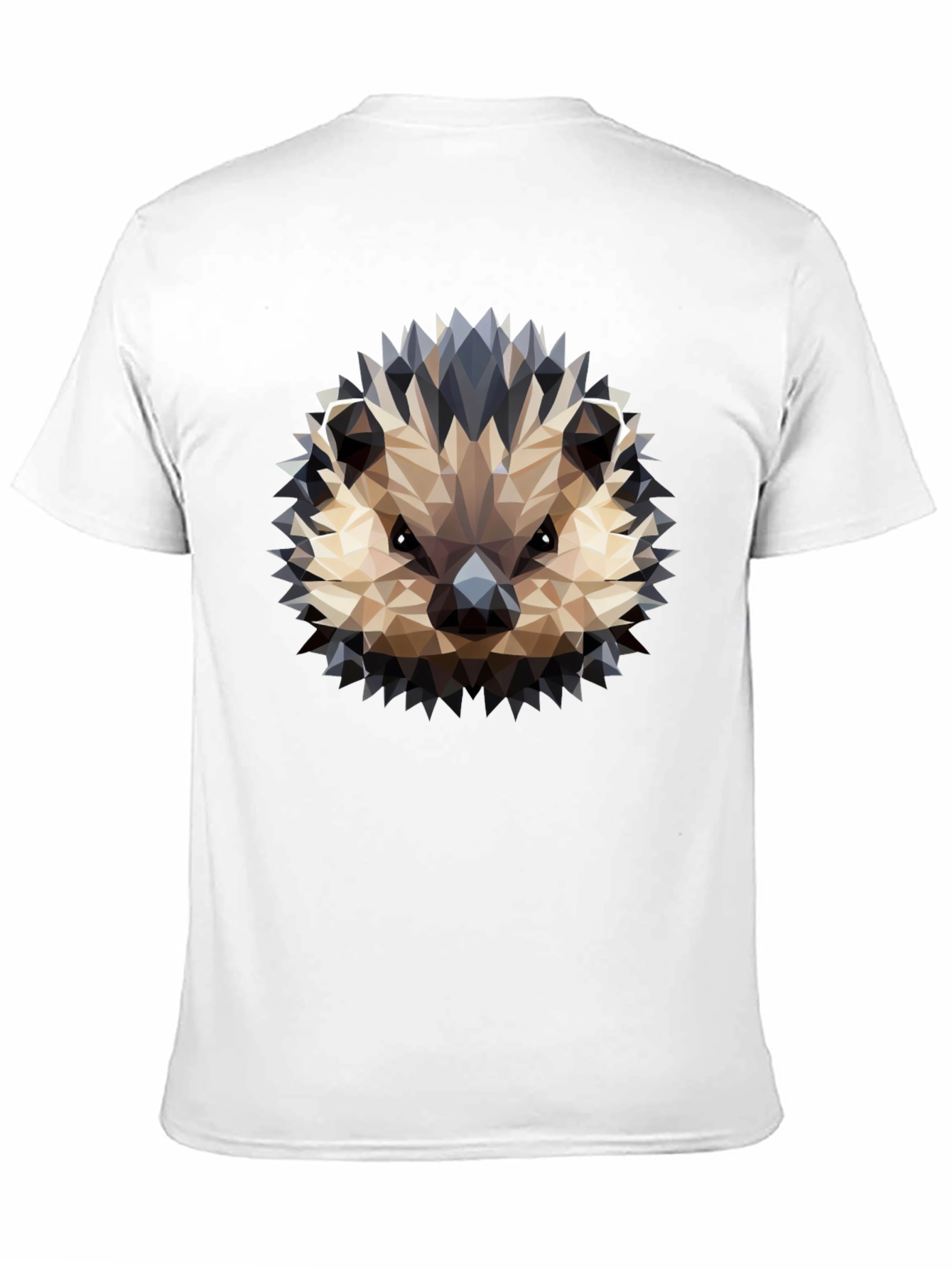 Black Geometric Hedgehog Graphic Black T-Shirt view 11