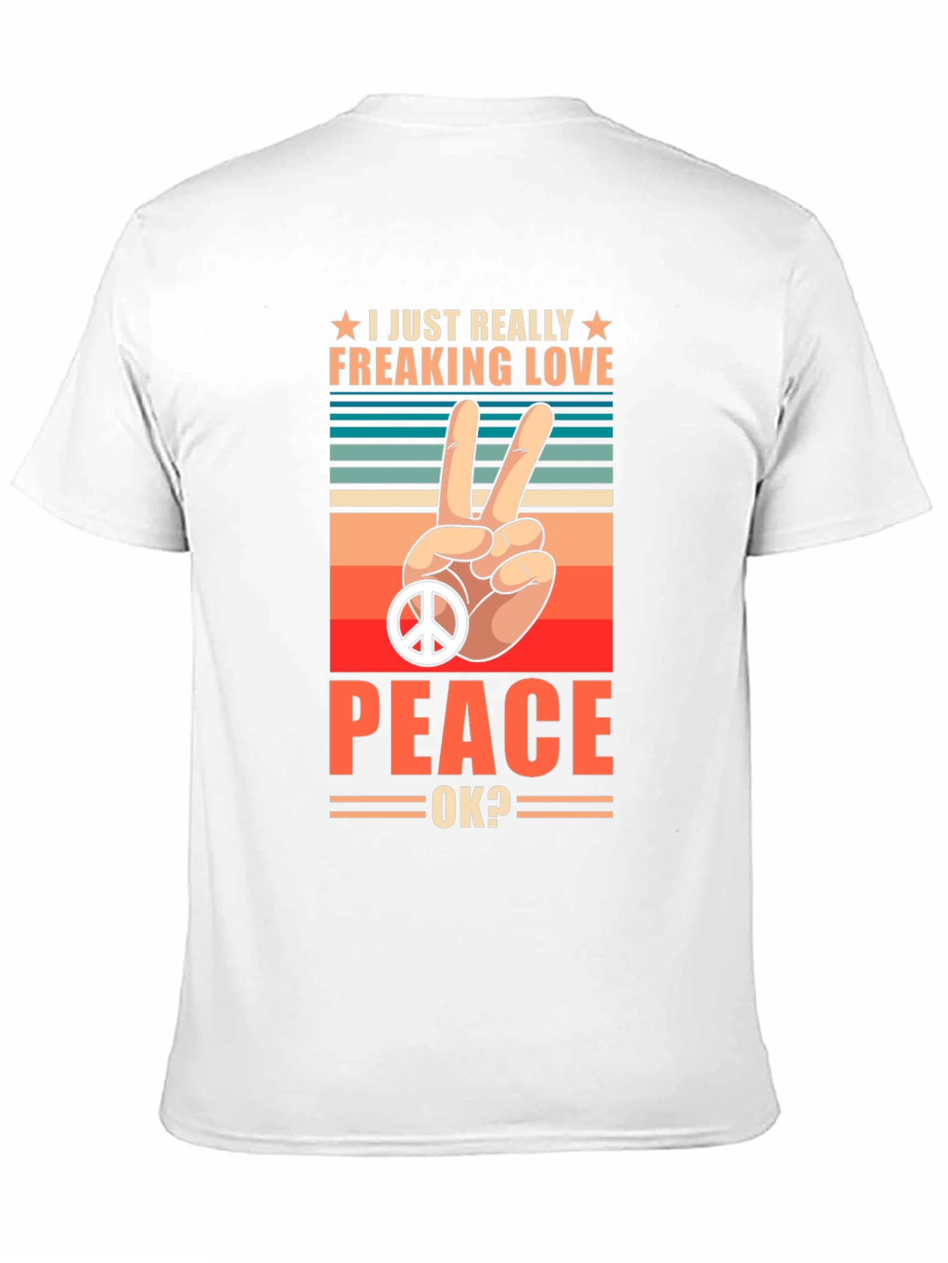 Black Peace Love T-Shirt - Retro Graphic Tee view 11