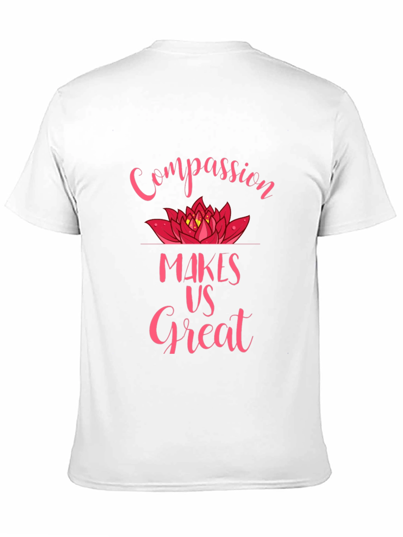 Black Compassion Makes Us Great Lotus Flower Graphic Tee view 11