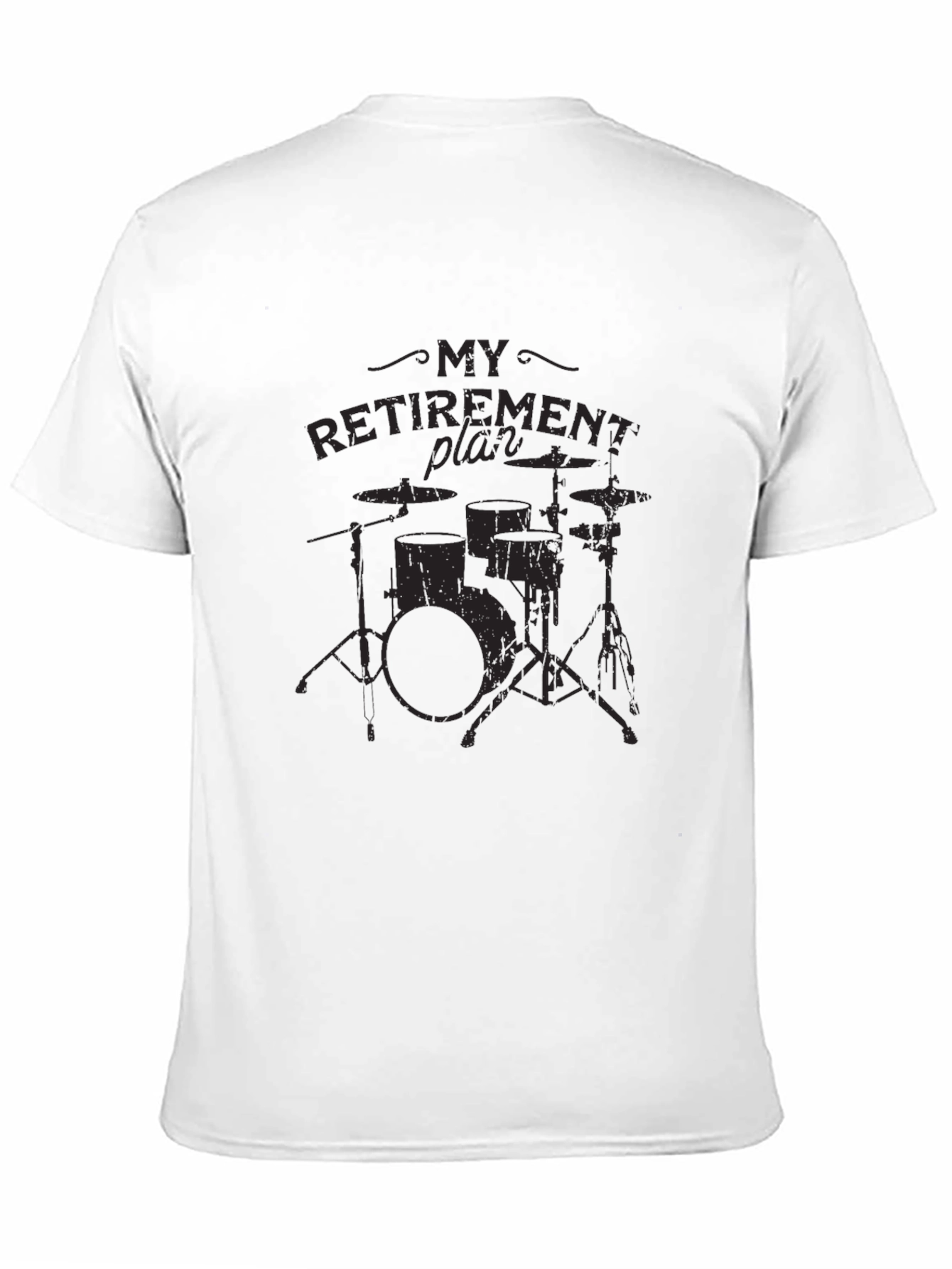 Black My Retirement Plan Drum Set Black T-Shirt view 11