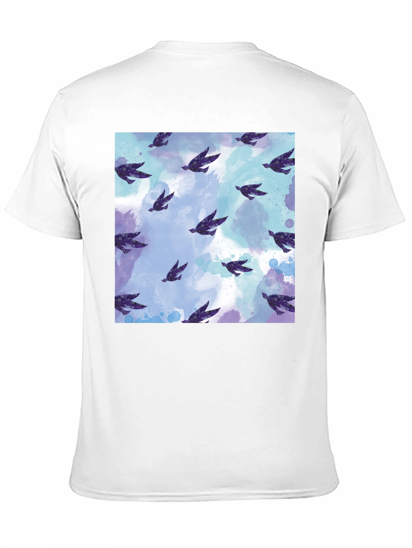 Black Bird Pattern Tee - Soft Cotton Blend Comfort view 11