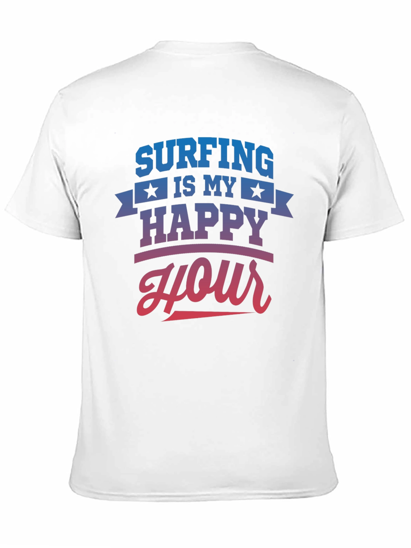 Black Surfing is My Happy Hour Black T-Shirt view 11