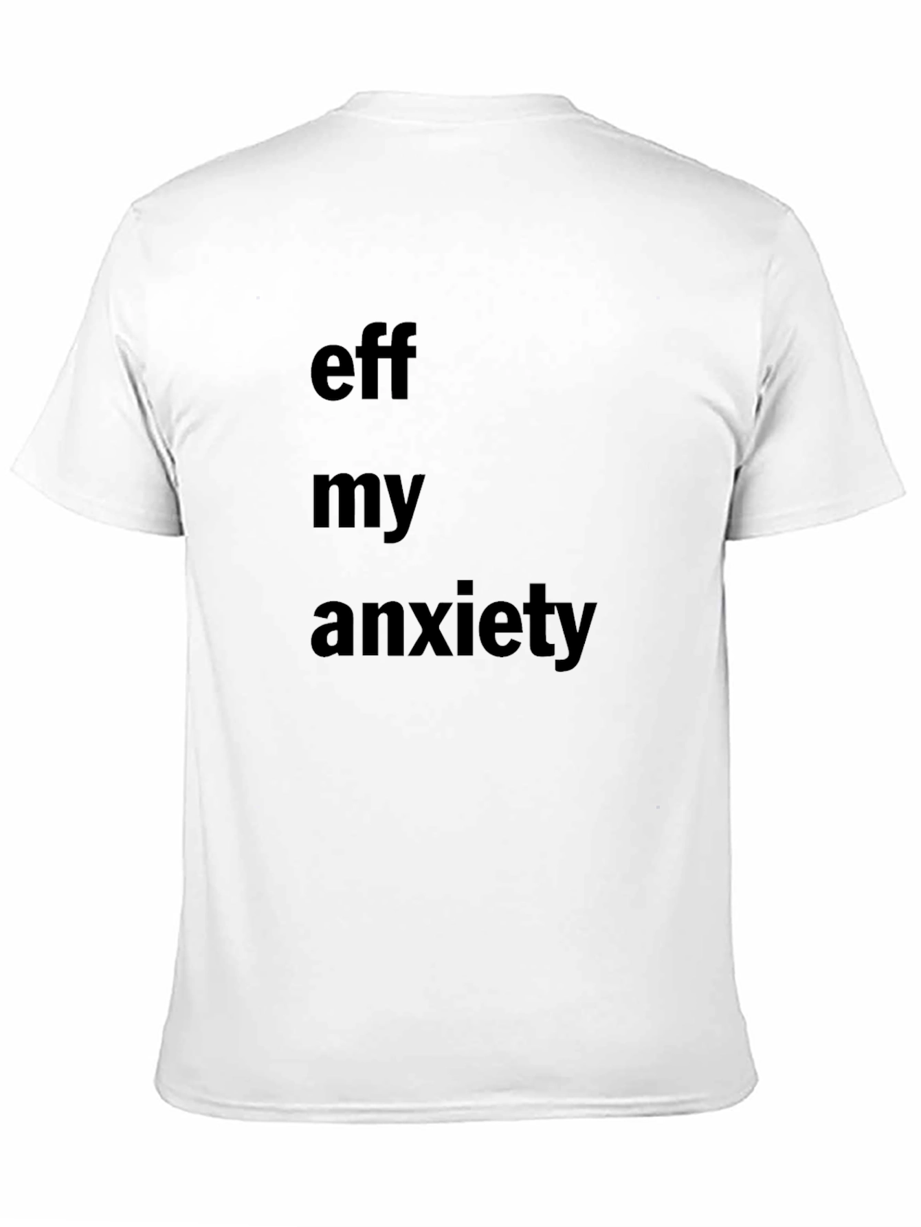 Black Eff My Anxiety Graphic Tee - Black Cotton Blend view 11