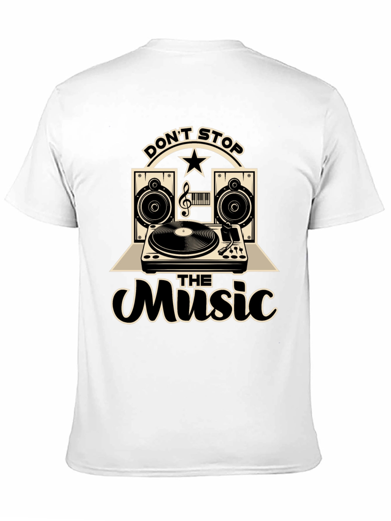 Black Don't Stop The Music Graphic T-Shirt view 11
