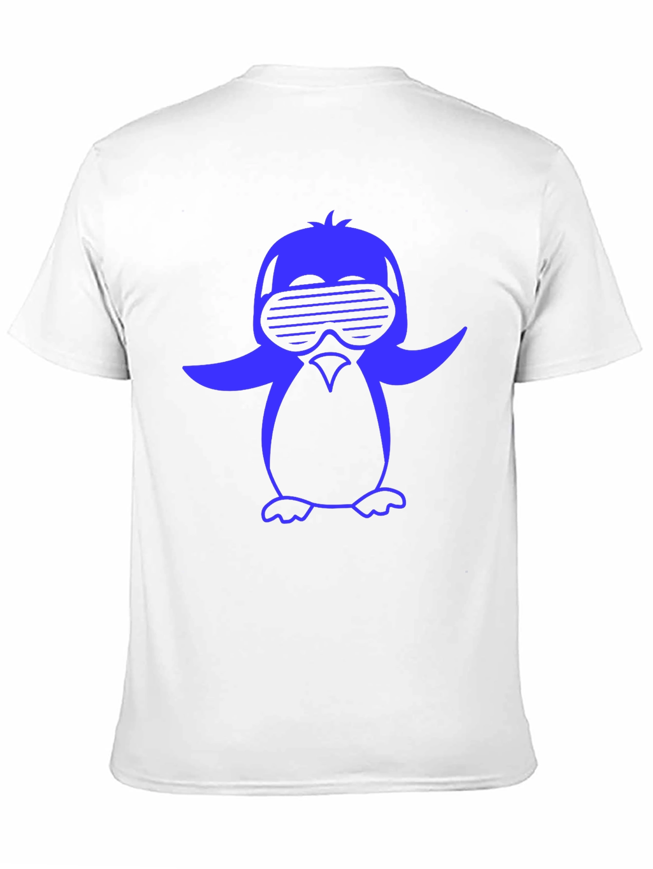 Black Cool Penguin Graphic Tee - Black Cotton Blend Shirt view 11