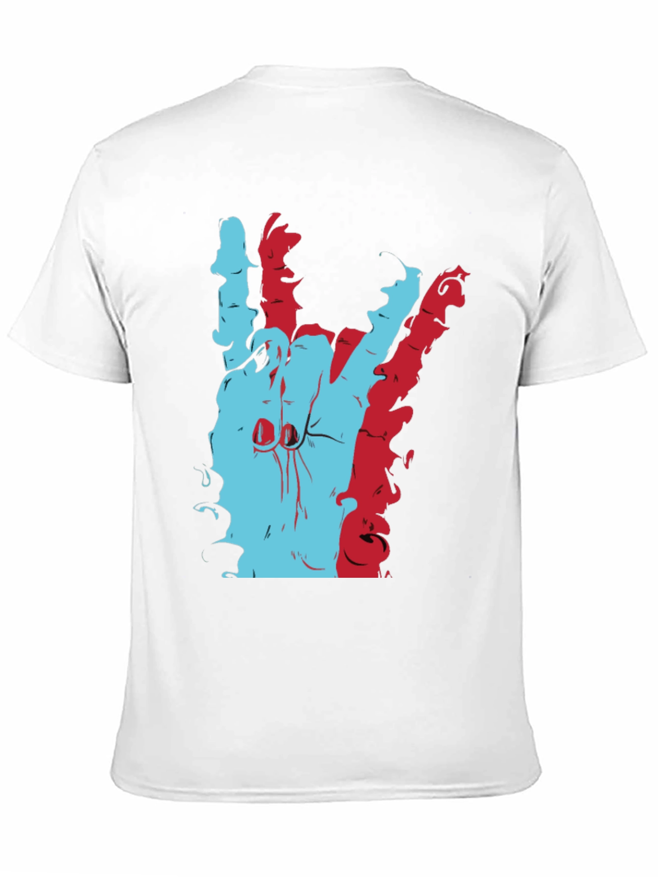 Black Retro Hand Sign T-Shirt - Cool Graphic Tee view 11