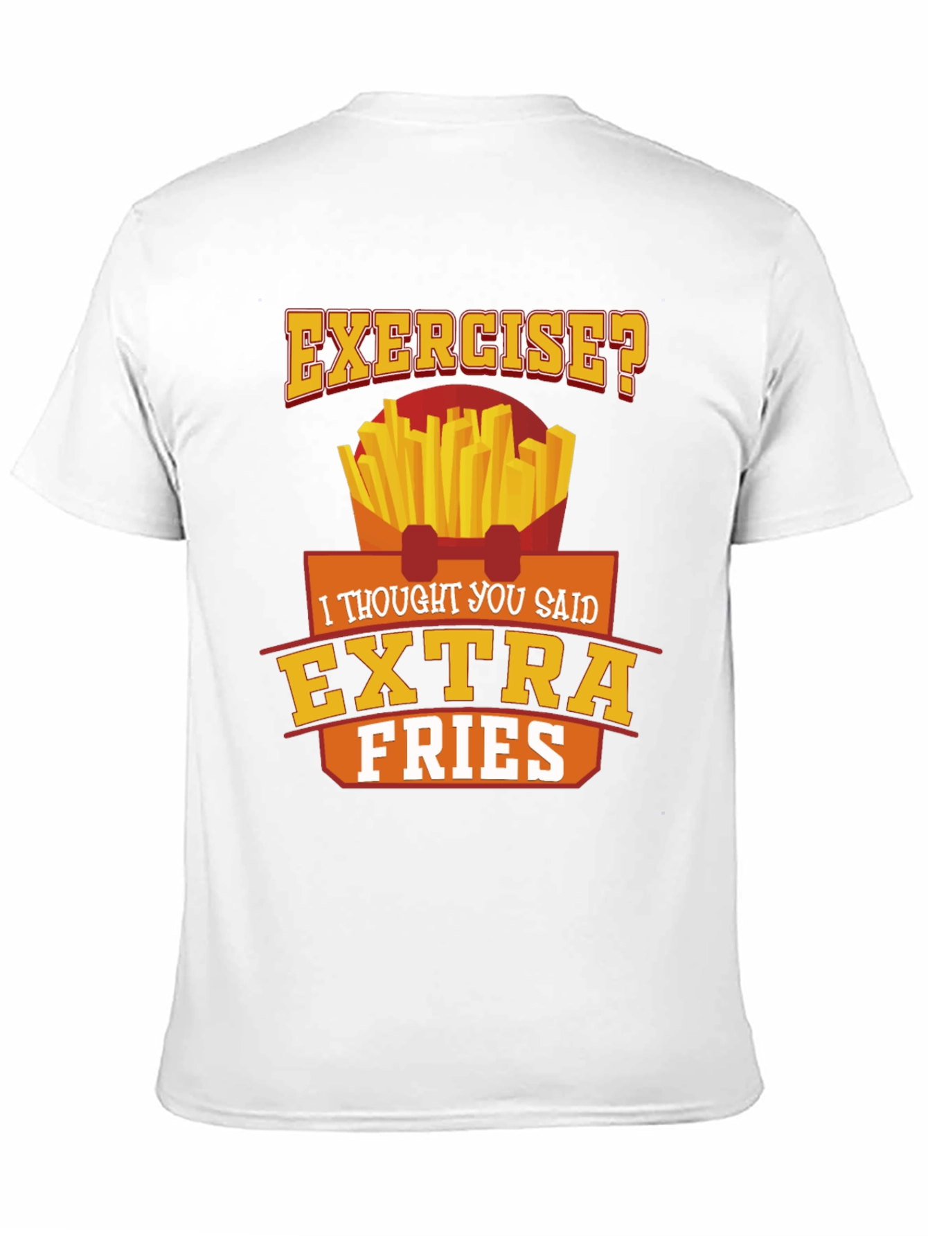 Black Exercise? Extra Fries Black Graphic Tee view 11