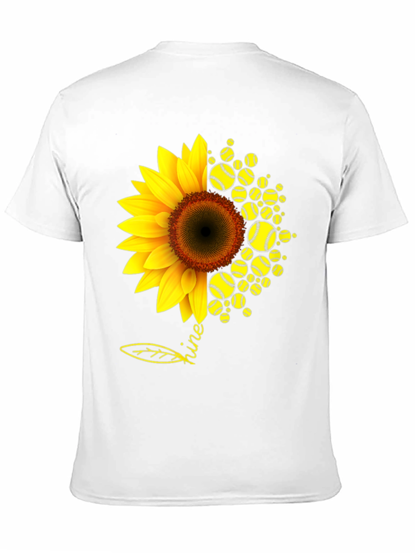 Black Sunflower Softball T-Shirt - Shine Bright! view 11