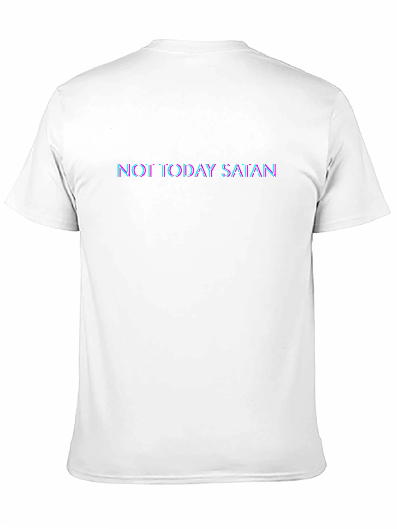 Black Not Today Satan Graphic Tee - Black Cotton T-Shirt view 11