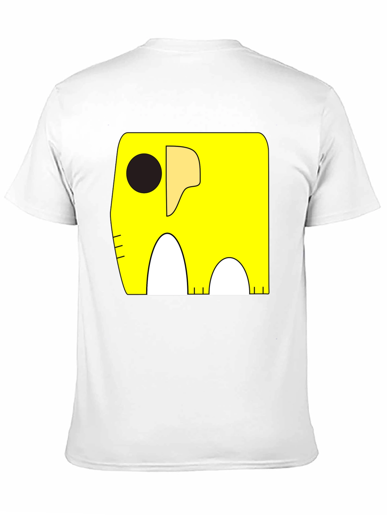 Black Cartoon Elephant Graphic Tee - Black Cotton Casual Shirt view 11
