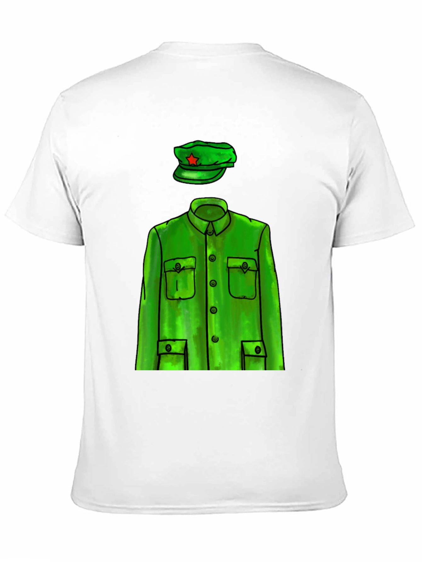 Black Retro Green Uniform T-Shirt view 11