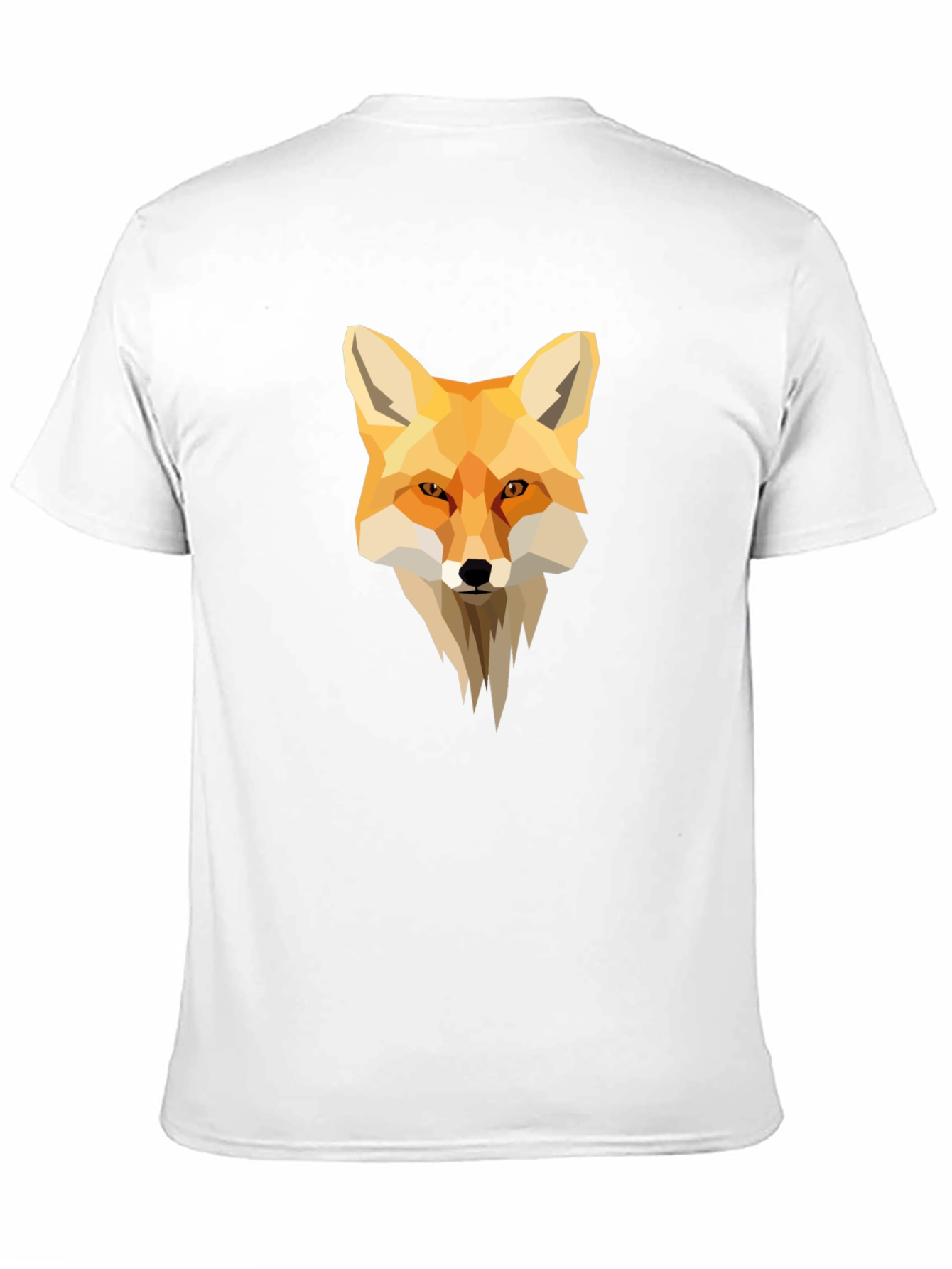 Black Geometric Fox Graphic Black T-Shirt view 11
