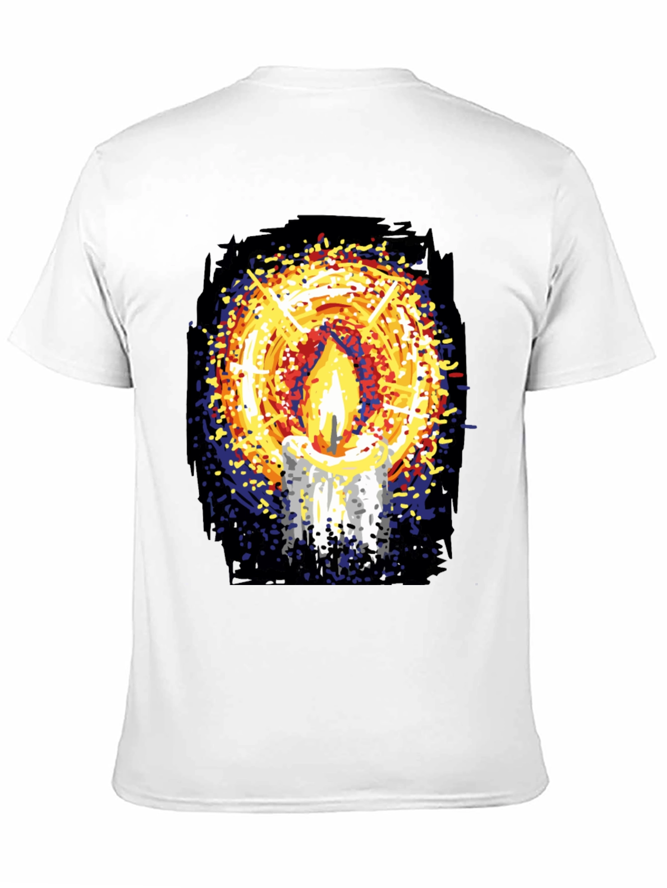 Black Candlelight Graphic Print Black T-Shirt view 11