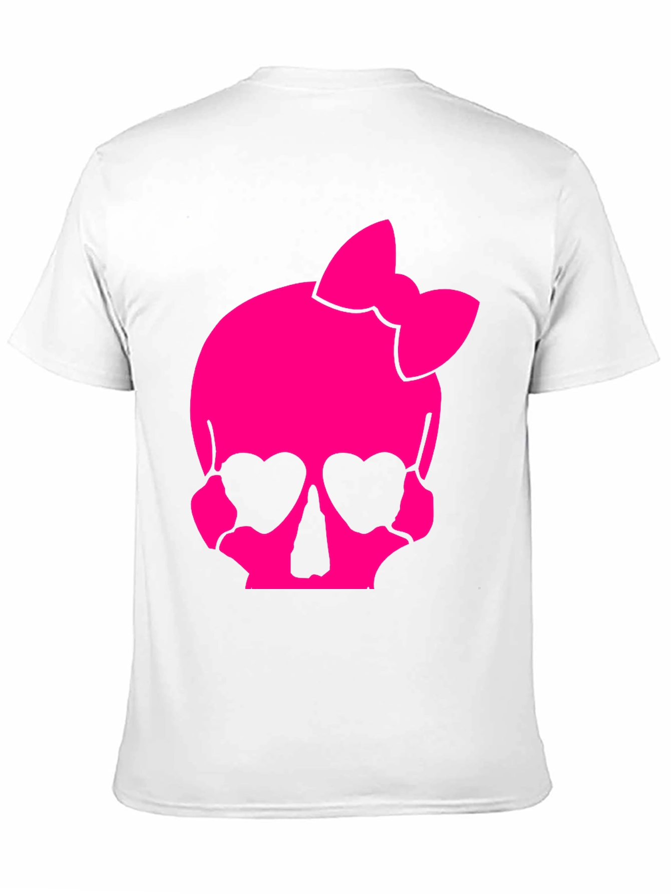 Black Skull Bow T-Shirt - Pink Gothic Style view 11