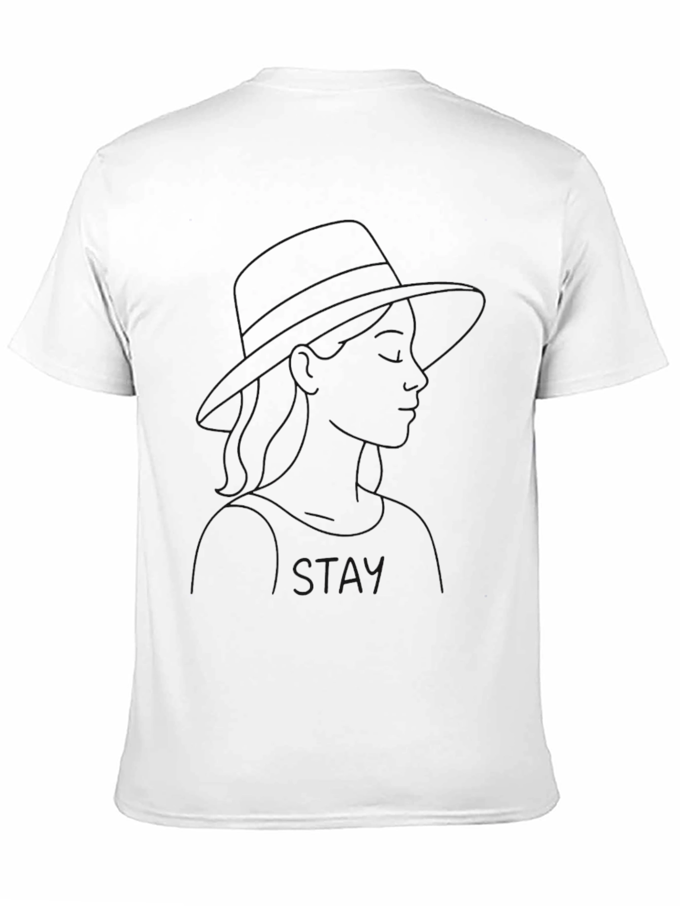 Black Black Graphic Tee - Woman with Hat view 11