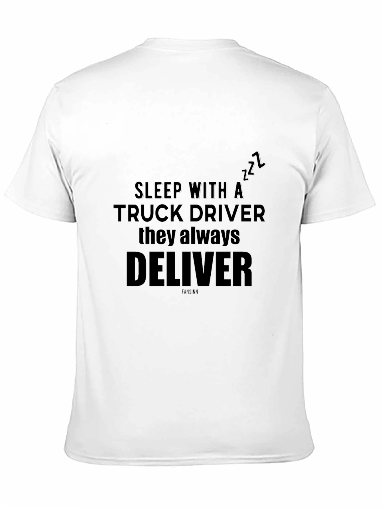 Black Sleep With A Truck Driver Black T-Shirt view 11
