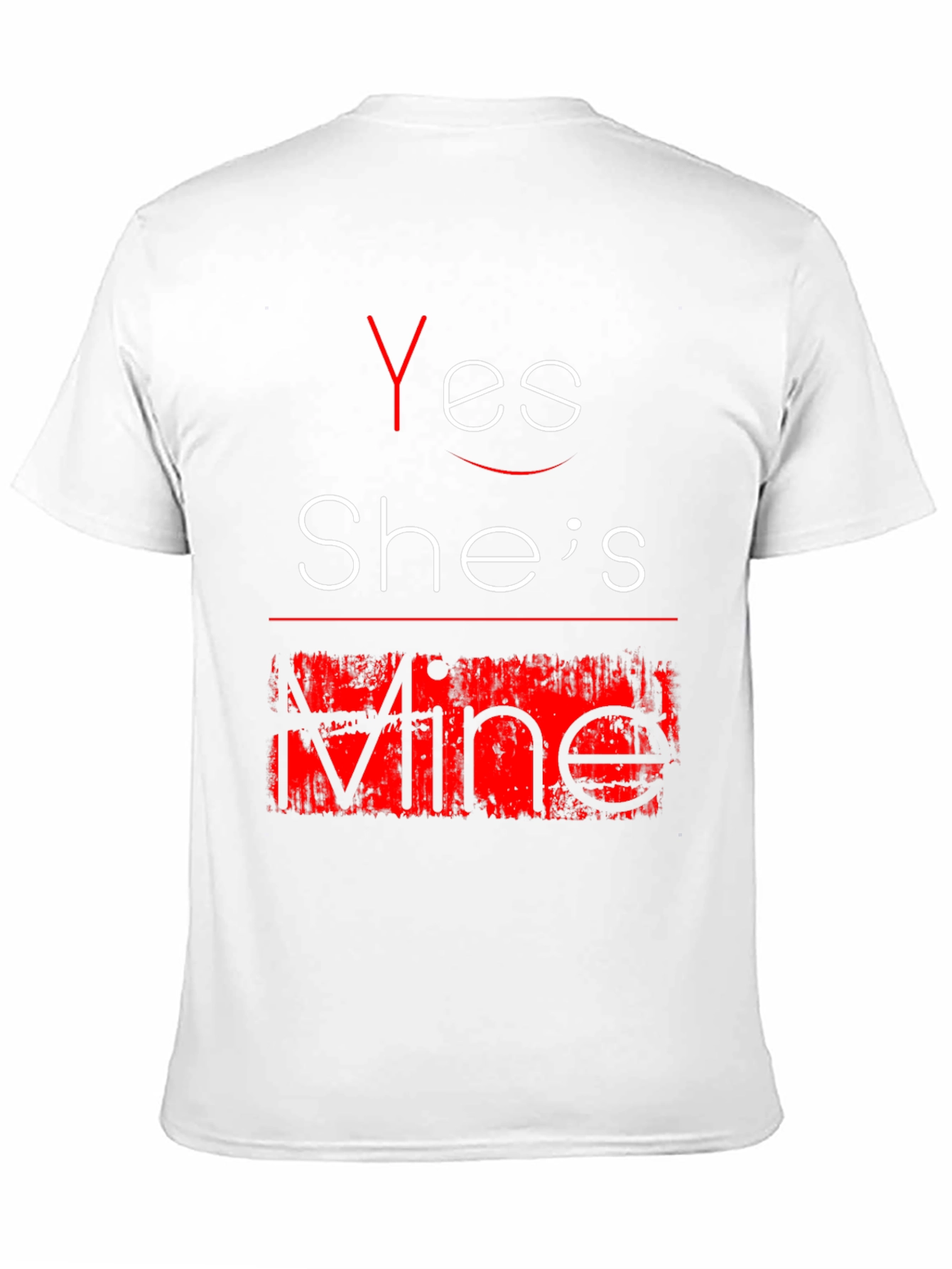 Black Yes She's Mine Funny Graphic Tee - Black T-Shirt view 11