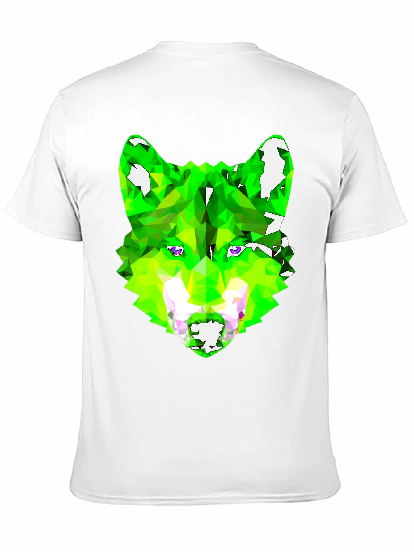 Black Geometric Wolf Graphic Tee - Black view 11