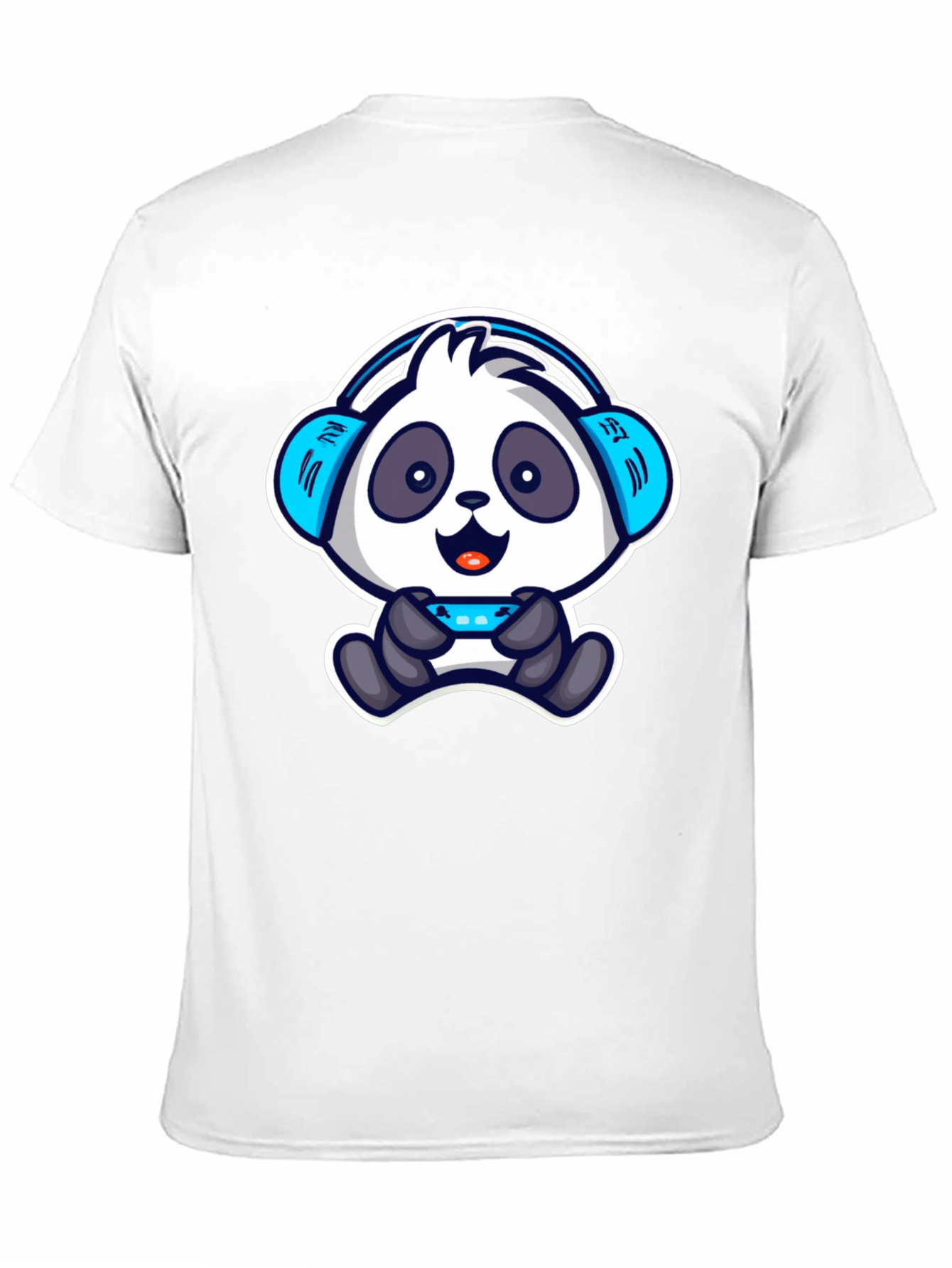 Black Gamer Panda T-Shirt - Cool Cartoon Design view 11