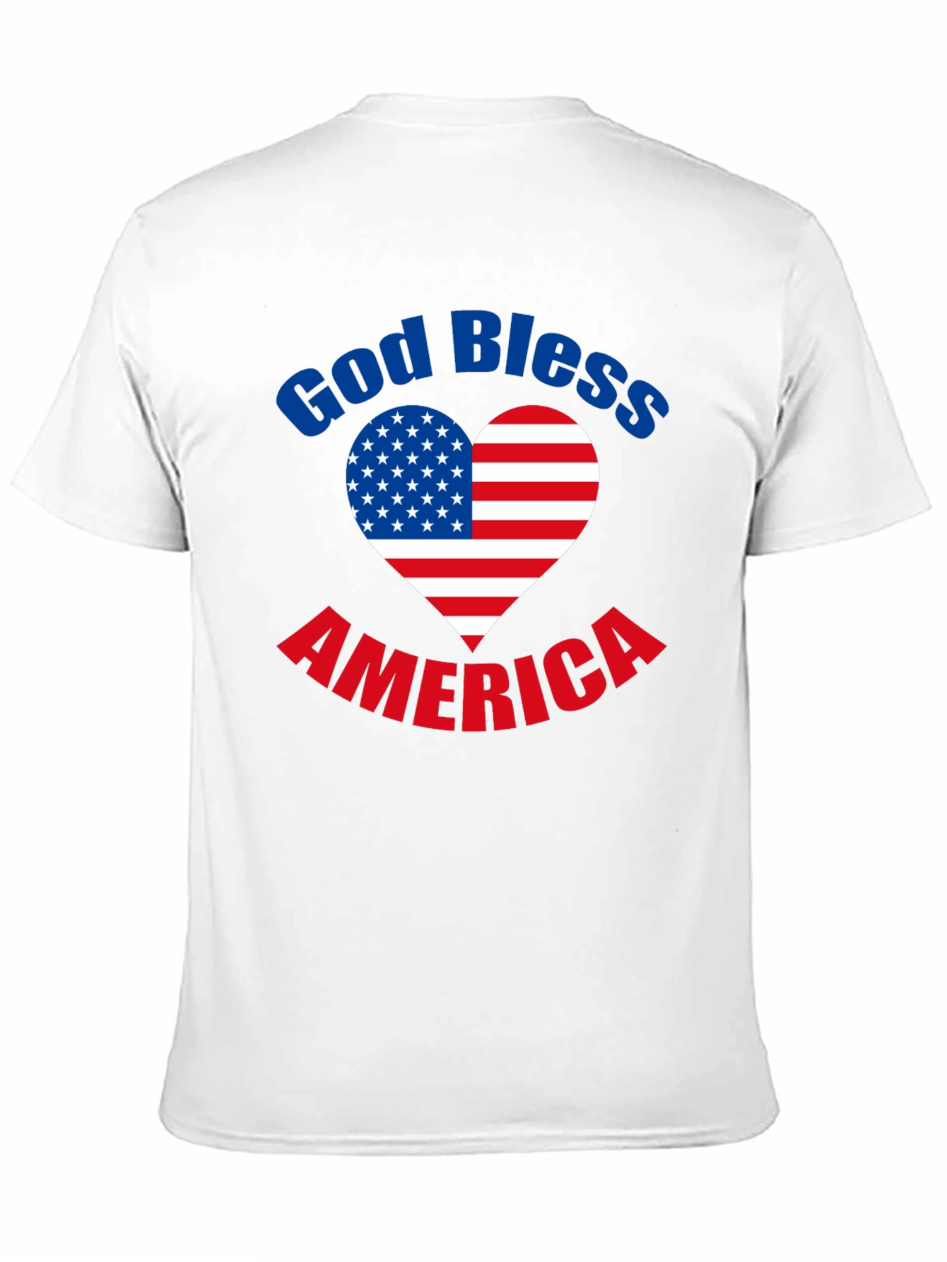 Black God Bless America T-Shirt Patriotic Heart Flag Tee view 11