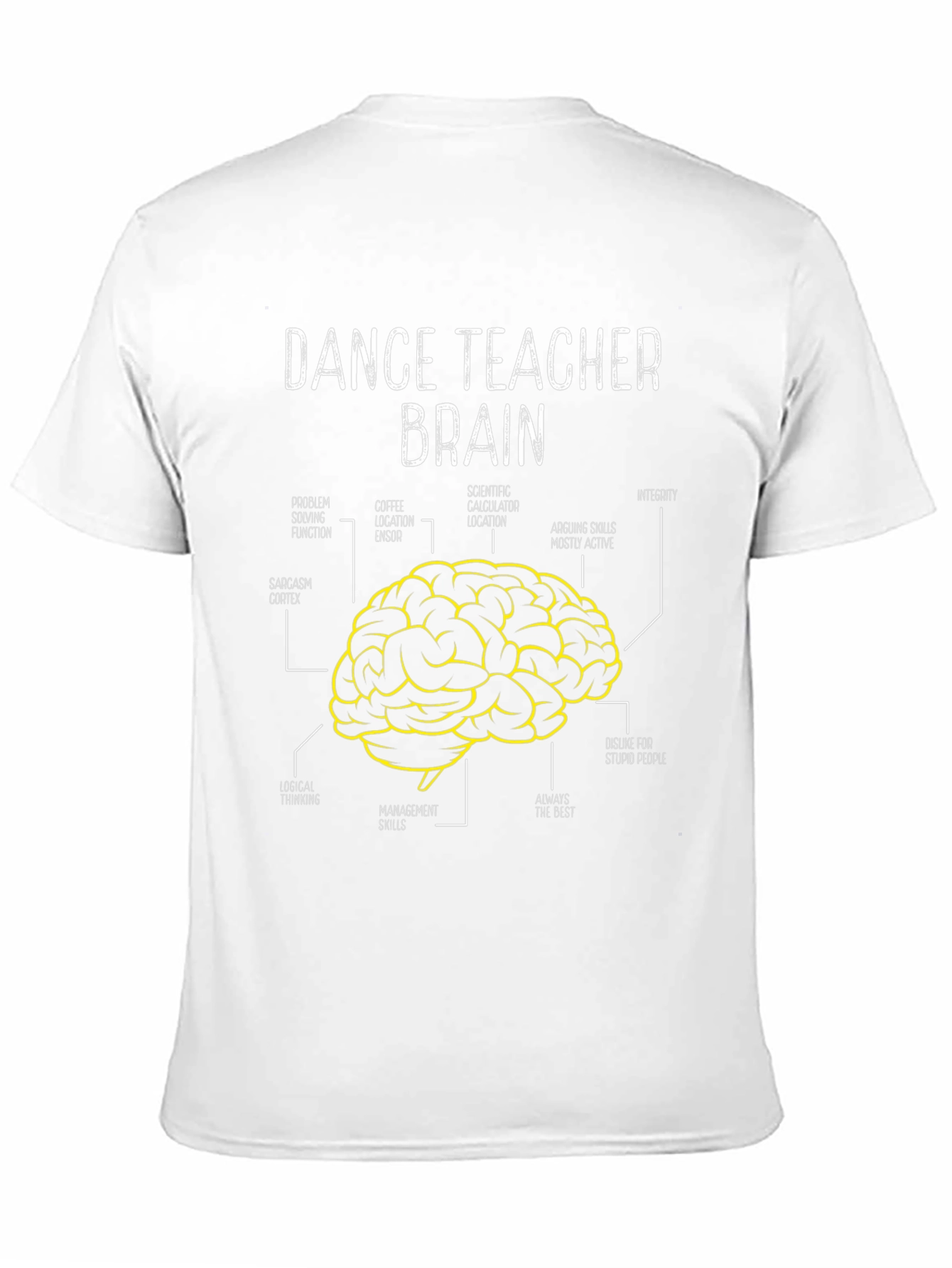 Black Dance Teacher Brain Diagram T-Shirt view 11