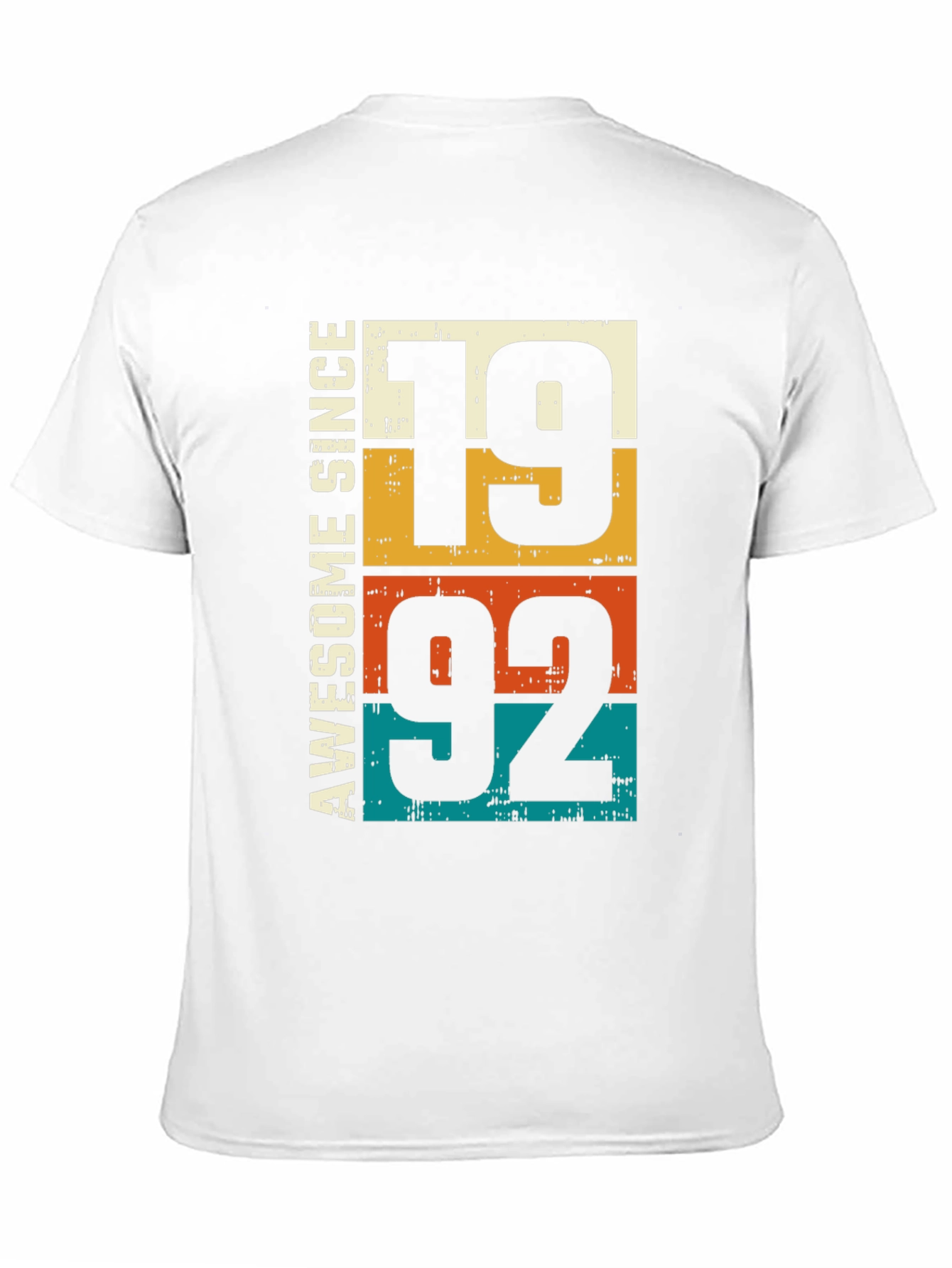 Black Awesome Since 1992 Vintage Style T-Shirt view 11