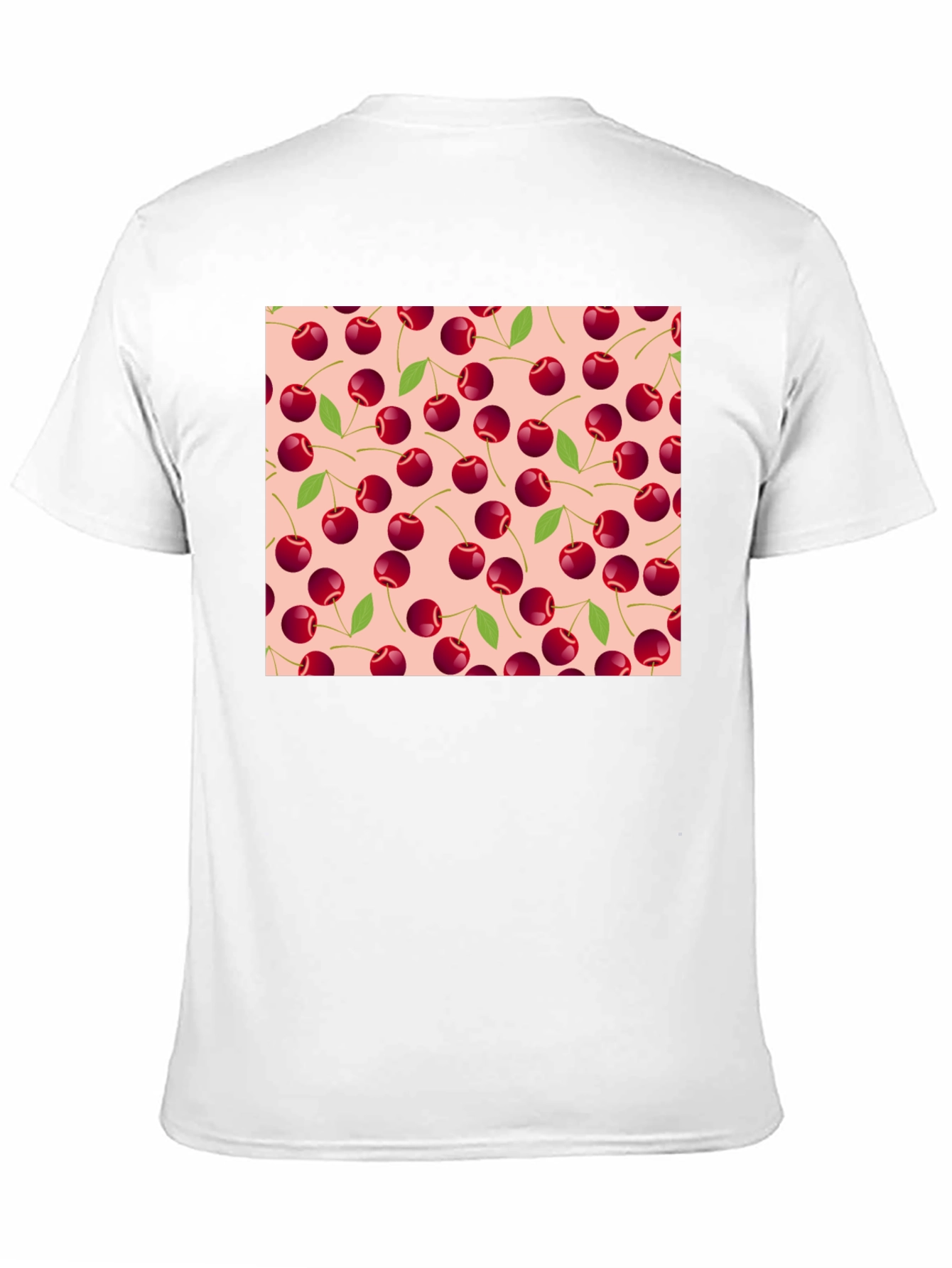 Black Cherry Pattern Tee - Black Cotton Casual view 11
