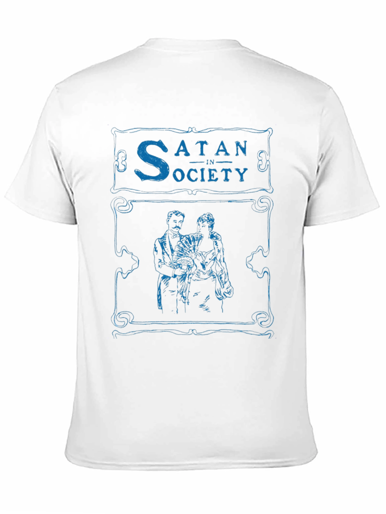 Black Satan In Society T-Shirt - Vintage Design view 11
