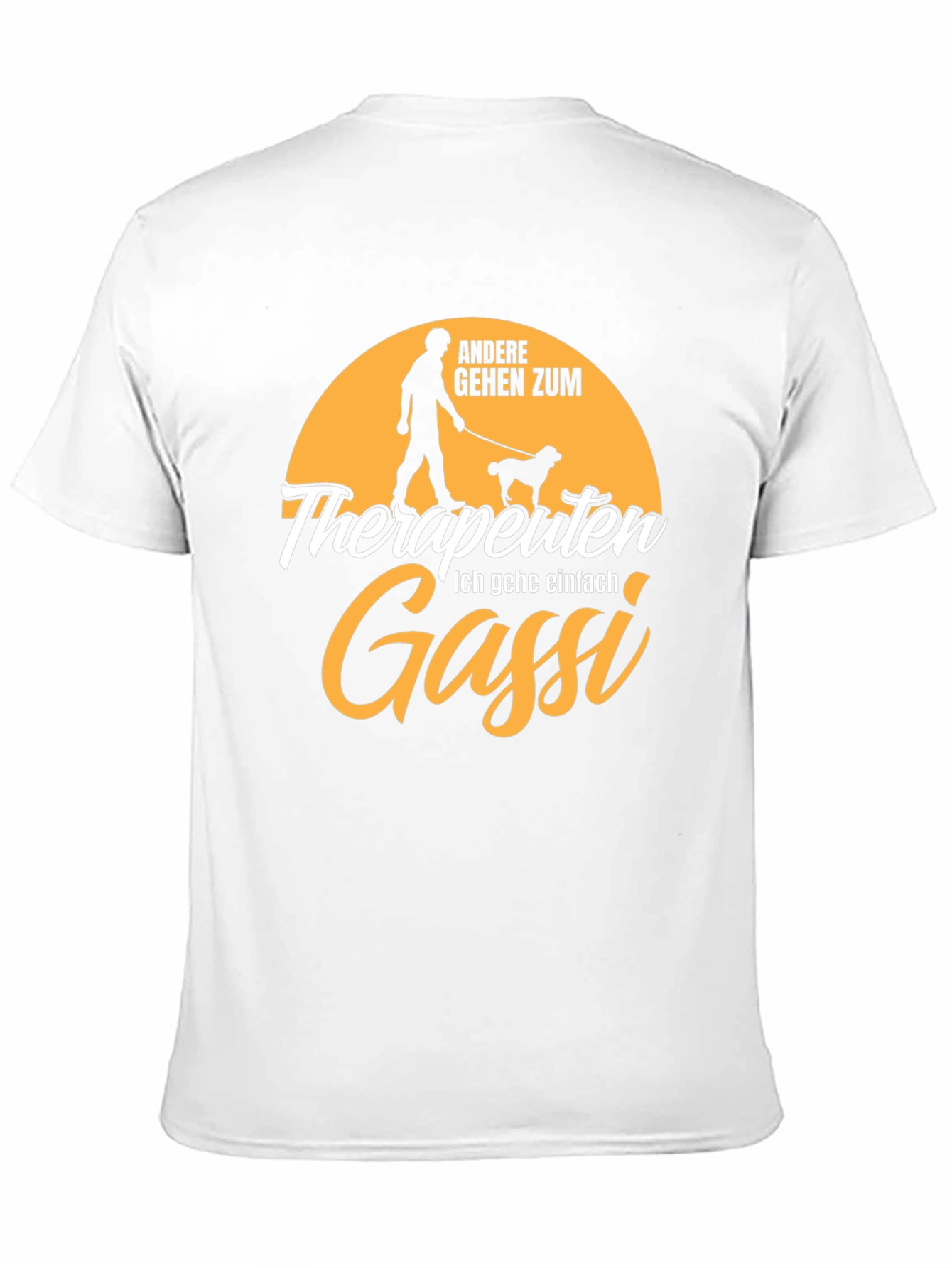 Black Funny Dog Walker T-Shirt - Therapists Gassi Humor Tee view 11