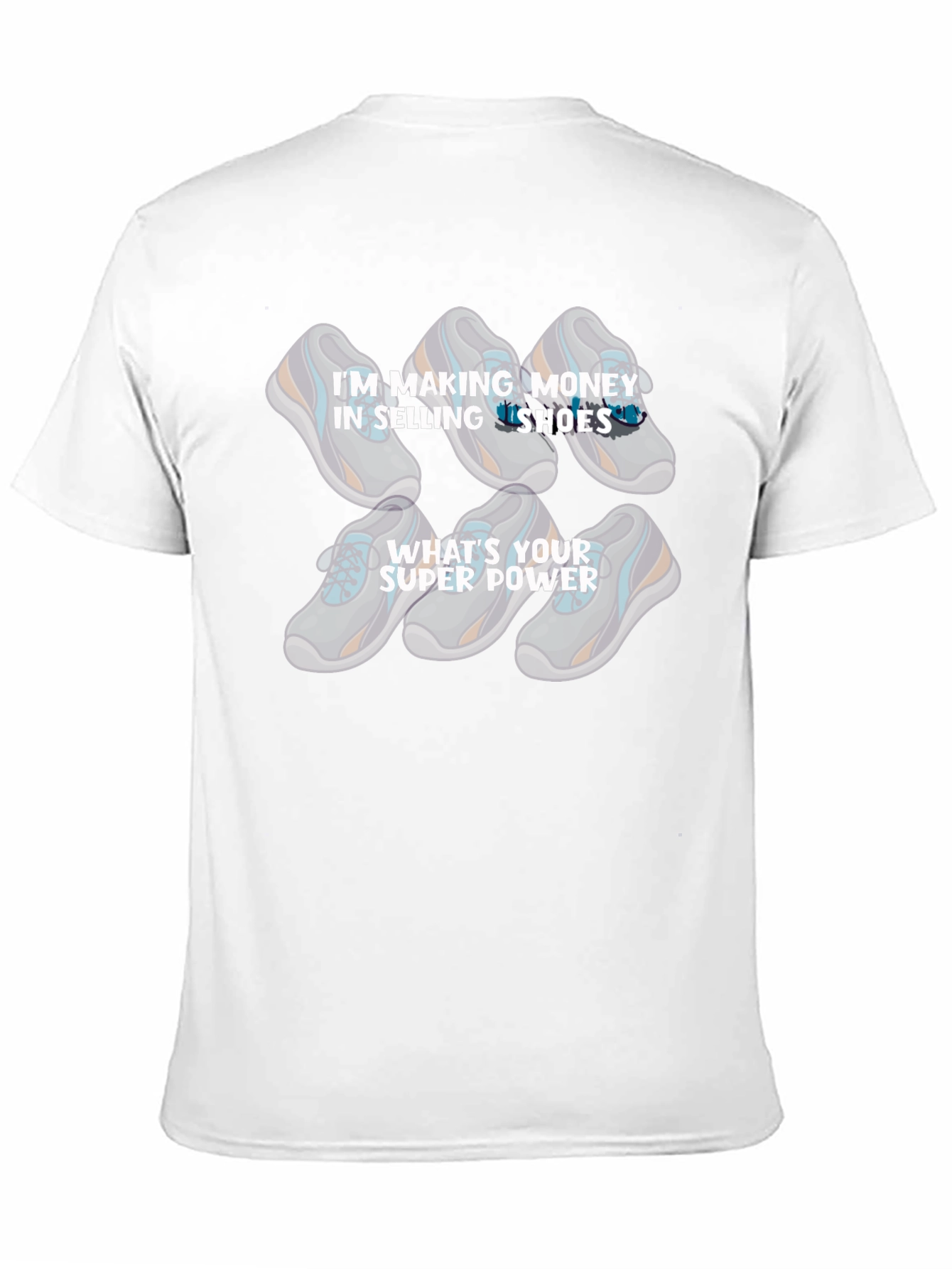 Black Money Maker Shoes Graphic T-Shirt view 11