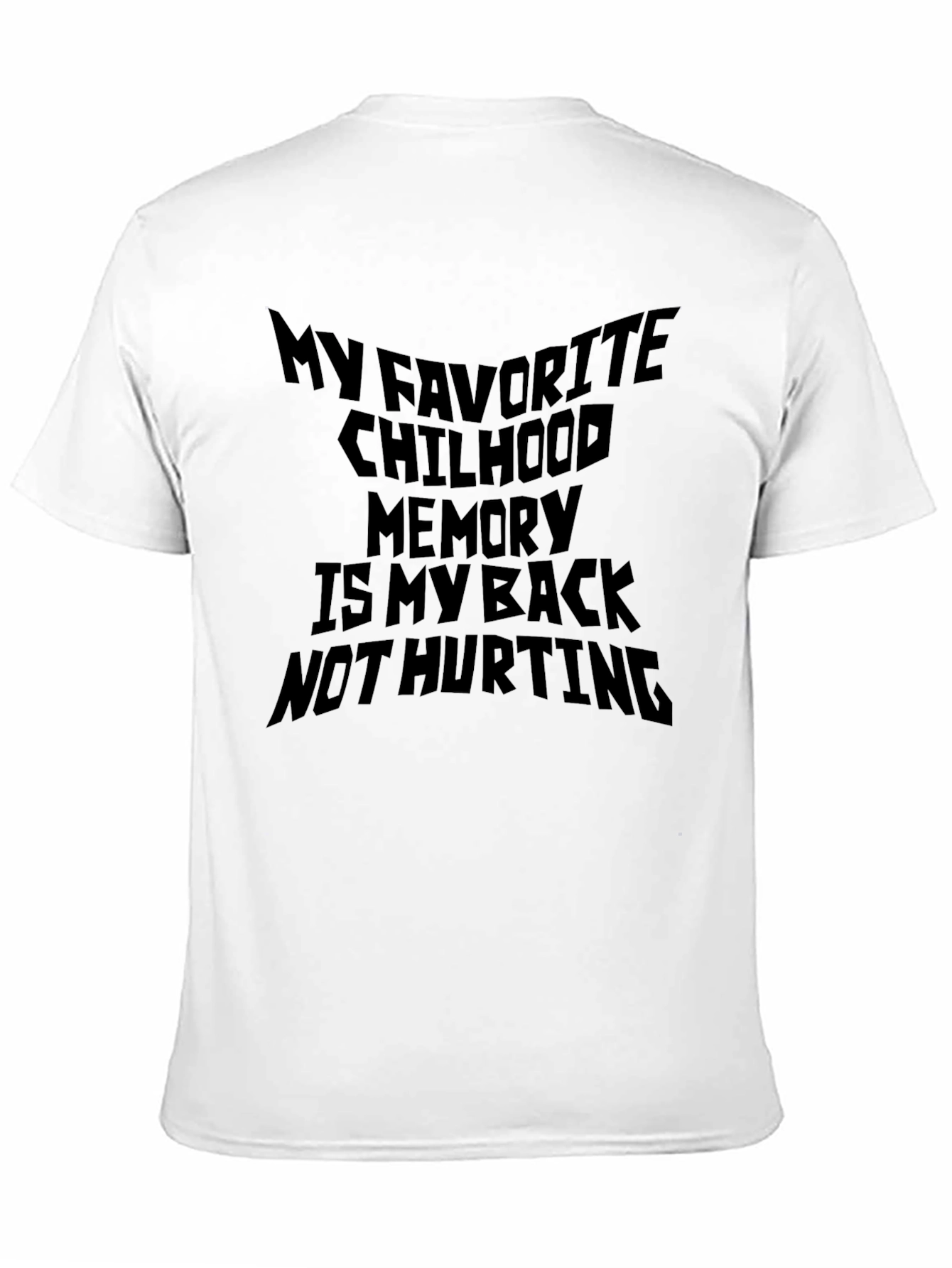 Black Funny Back Pain Relief T-Shirt Childhood Memory view 11