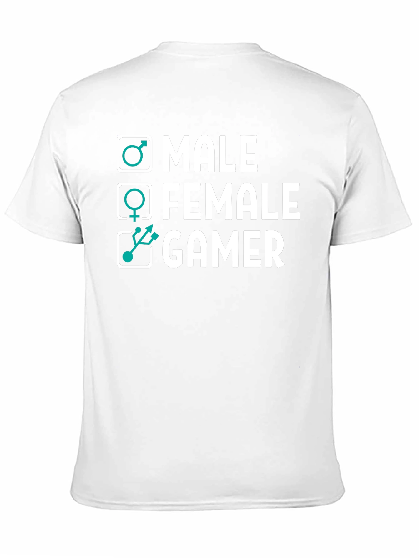 Black Gamer Tee: Male, Female, Gamer - Black Cotton T-Shirt view 11