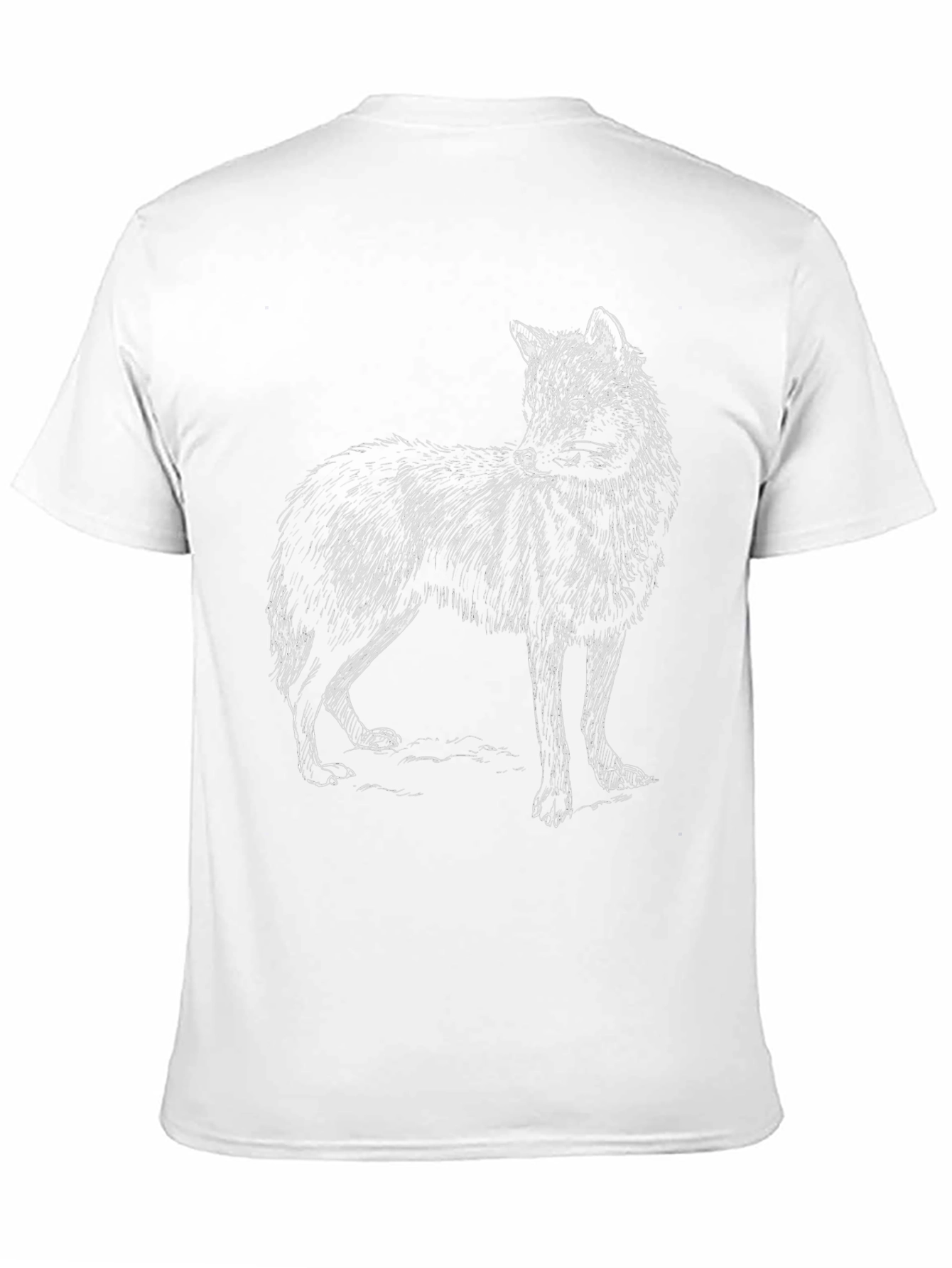 Black Black Wolf Graphic Tee - Men's Casual Cotton Shirt view 11