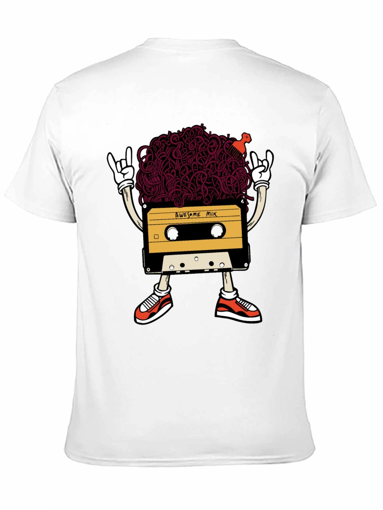 Black Awesome Mix Tape Graphic T-Shirt view 11