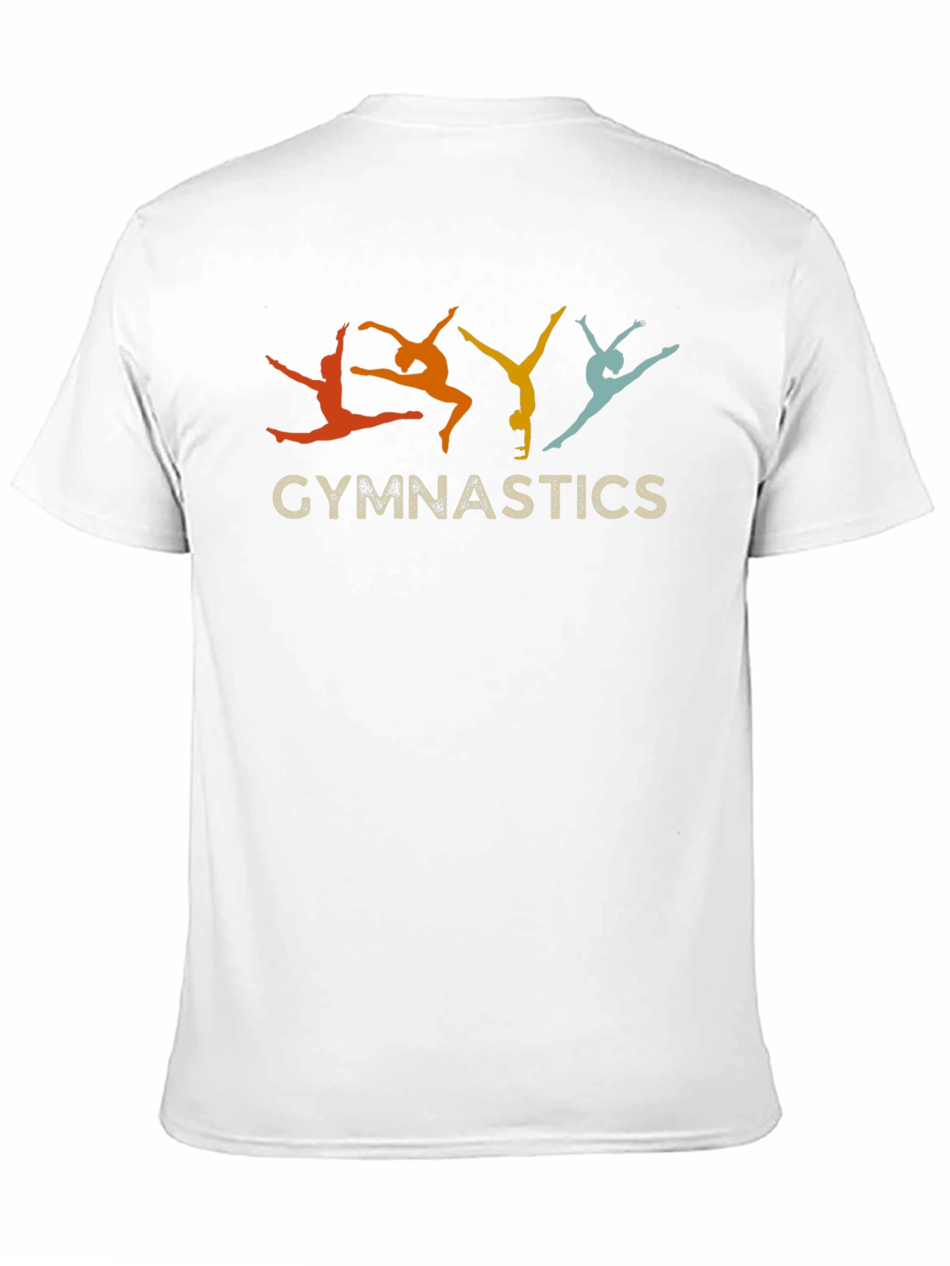 Black Gymnastics Retro Style Black T-Shirt view 11