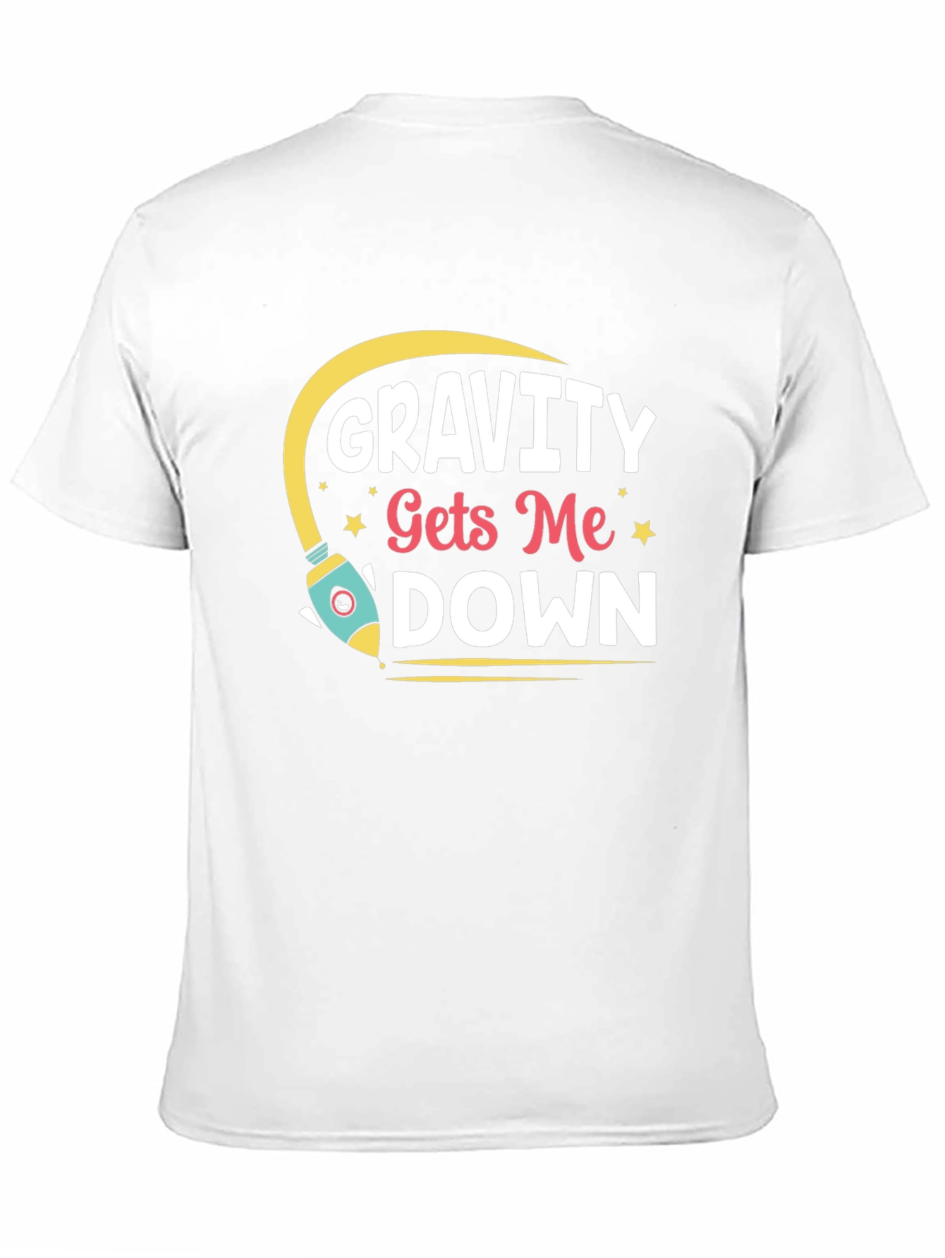 Black Gravity Gets Me Down Graphic T-Shirt view 11