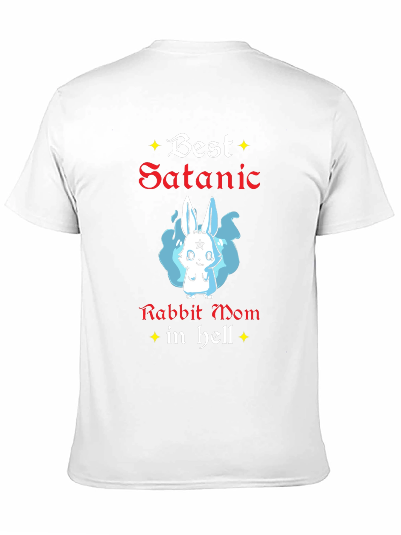 Black Best Satanic Rabbit Mom T-Shirt view 11