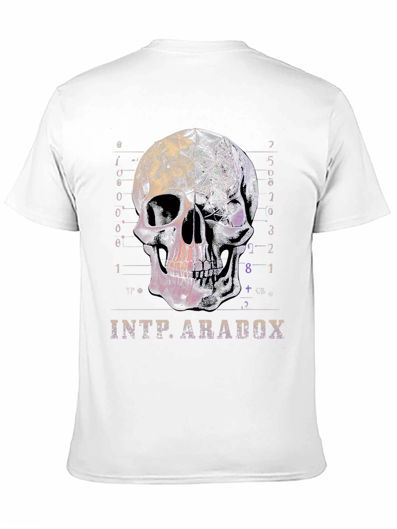Black Skull Graphic Tee - INTP Paradox T-Shirt view 11