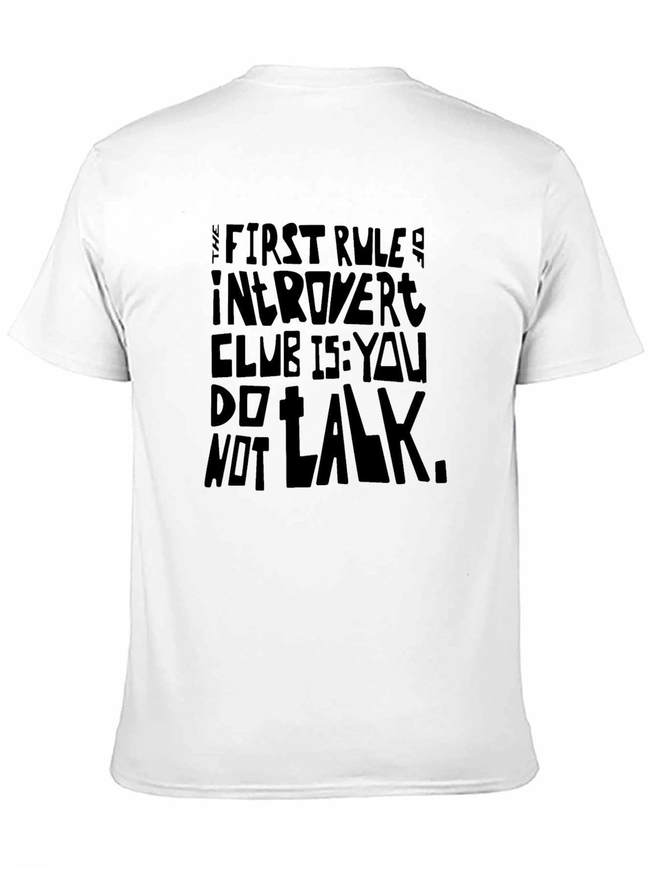 Black Introvert Club T-Shirt: The First Rule view 11