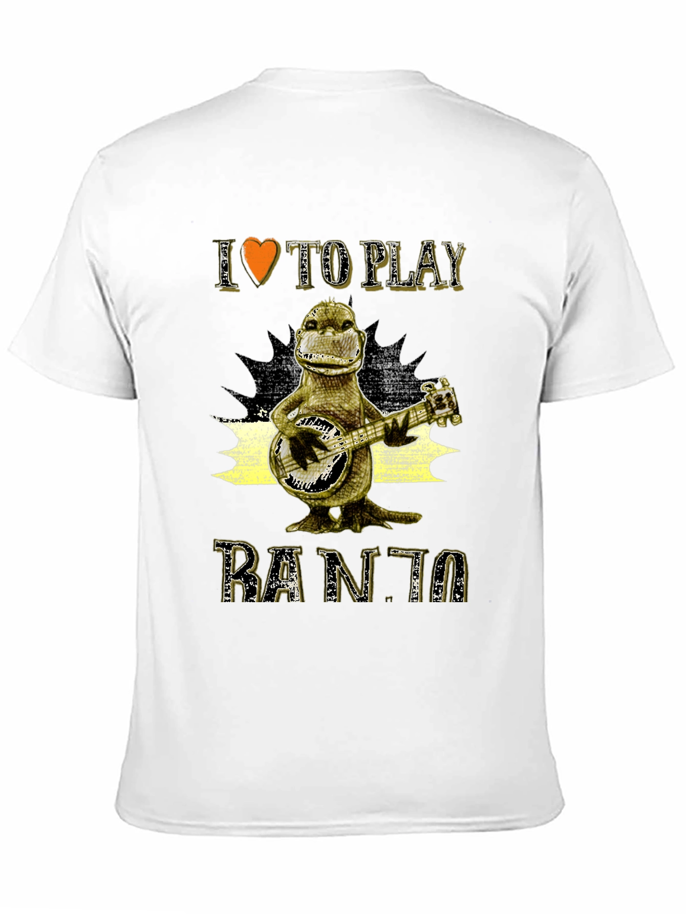 Black I Love To Play Banjo T-Shirt view 11