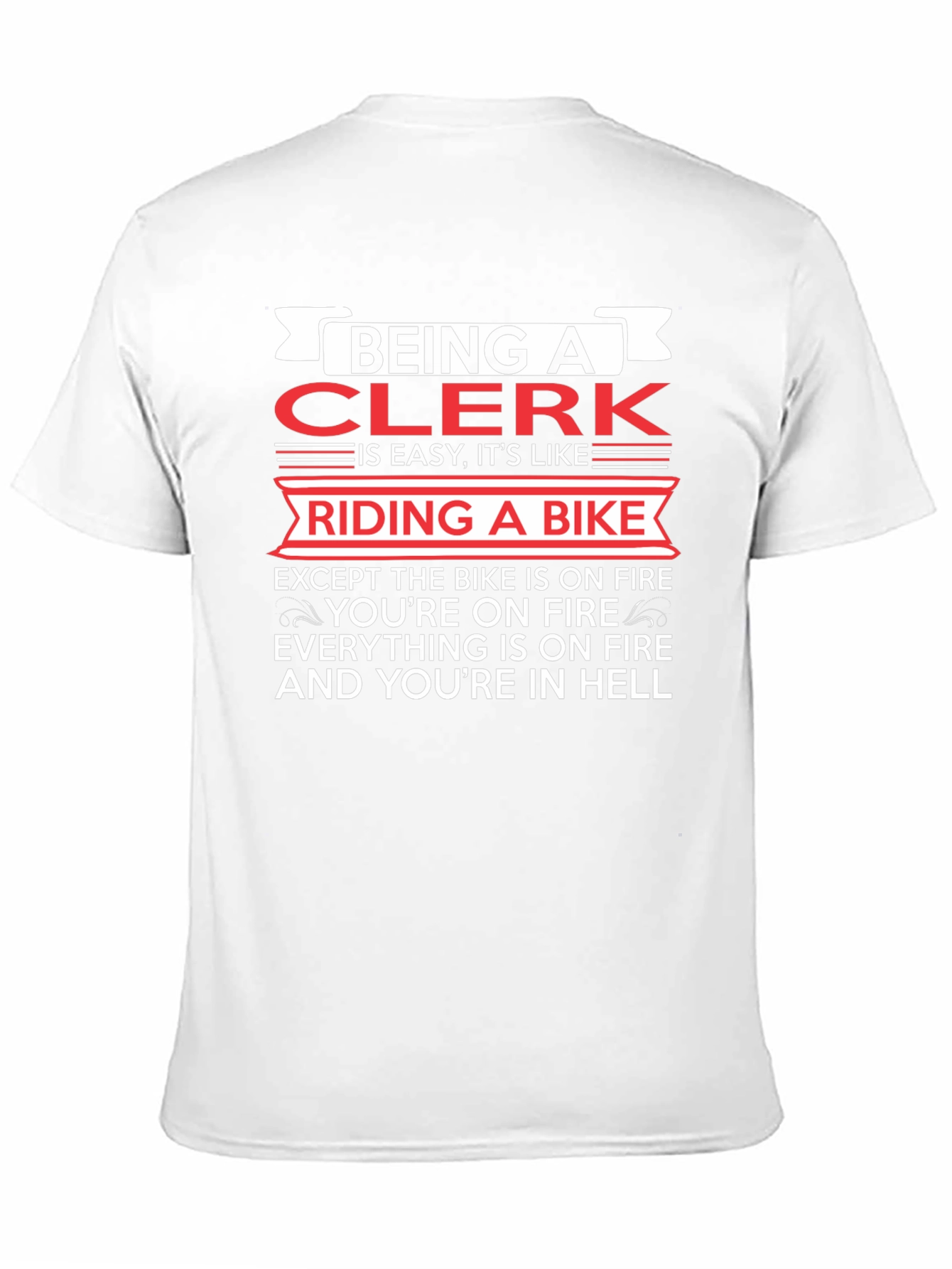 Black Being A Clerk Funny Graphic T-Shirt view 11