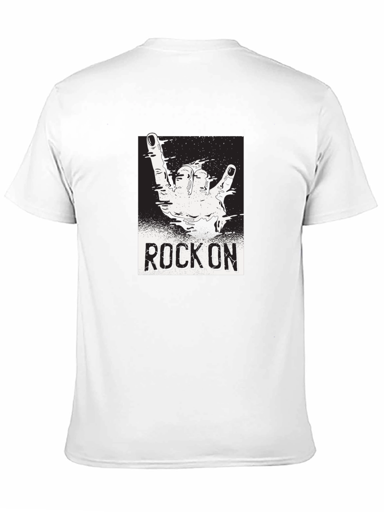 Black Rock On Graphic Black T-Shirt view 11