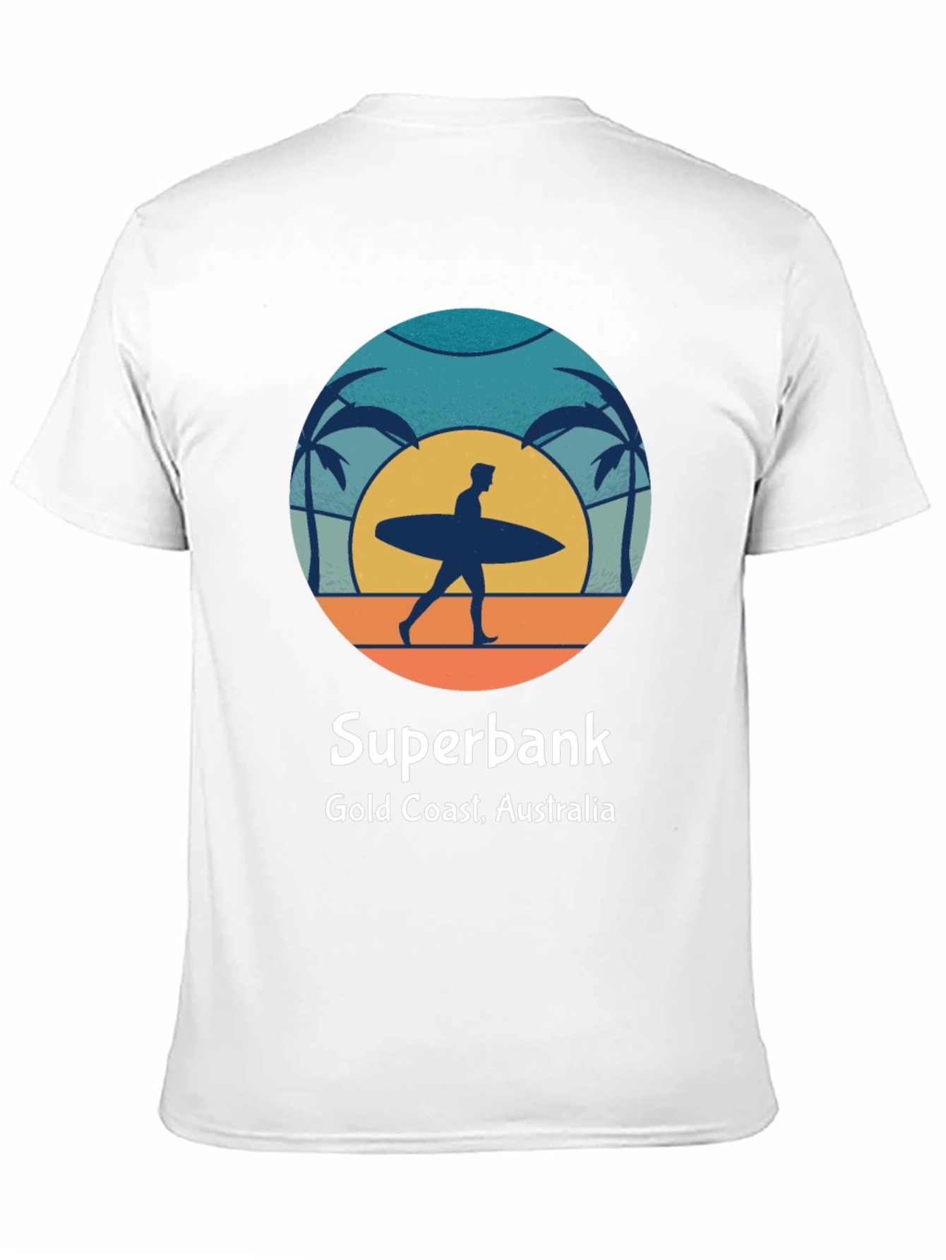 Black Superbank Gold Coast Surfer Graphic T-Shirt view 11