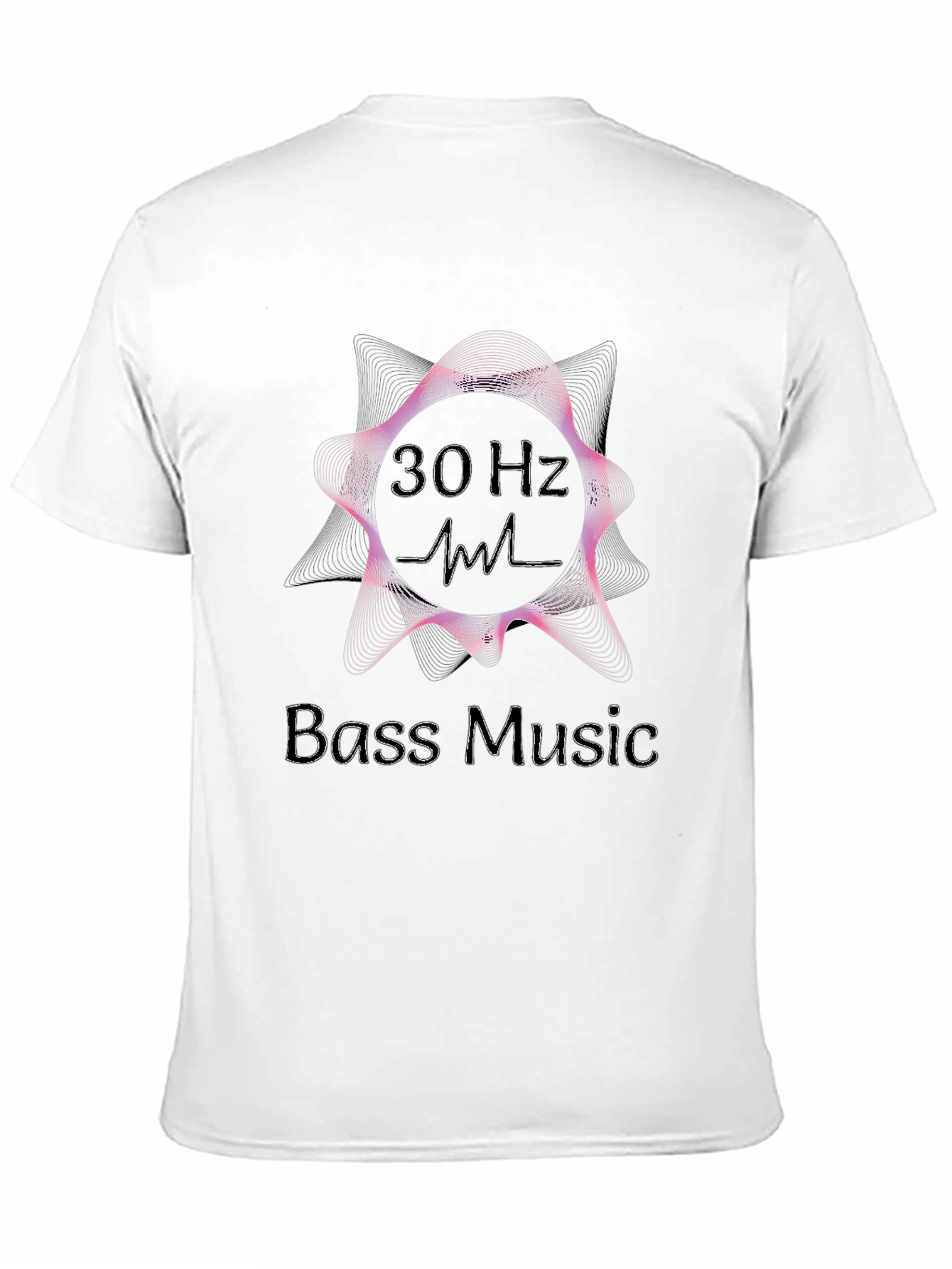 Black 30 Hz Bass Music Graphic T-Shirt - Black view 11