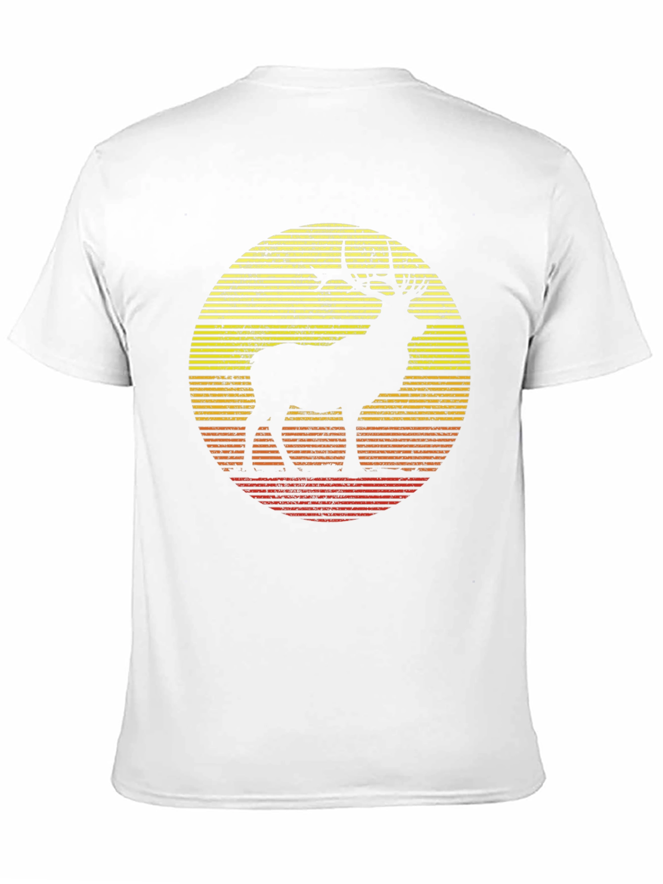 Black Retro Elk Sunset Graphic T-Shirt view 11