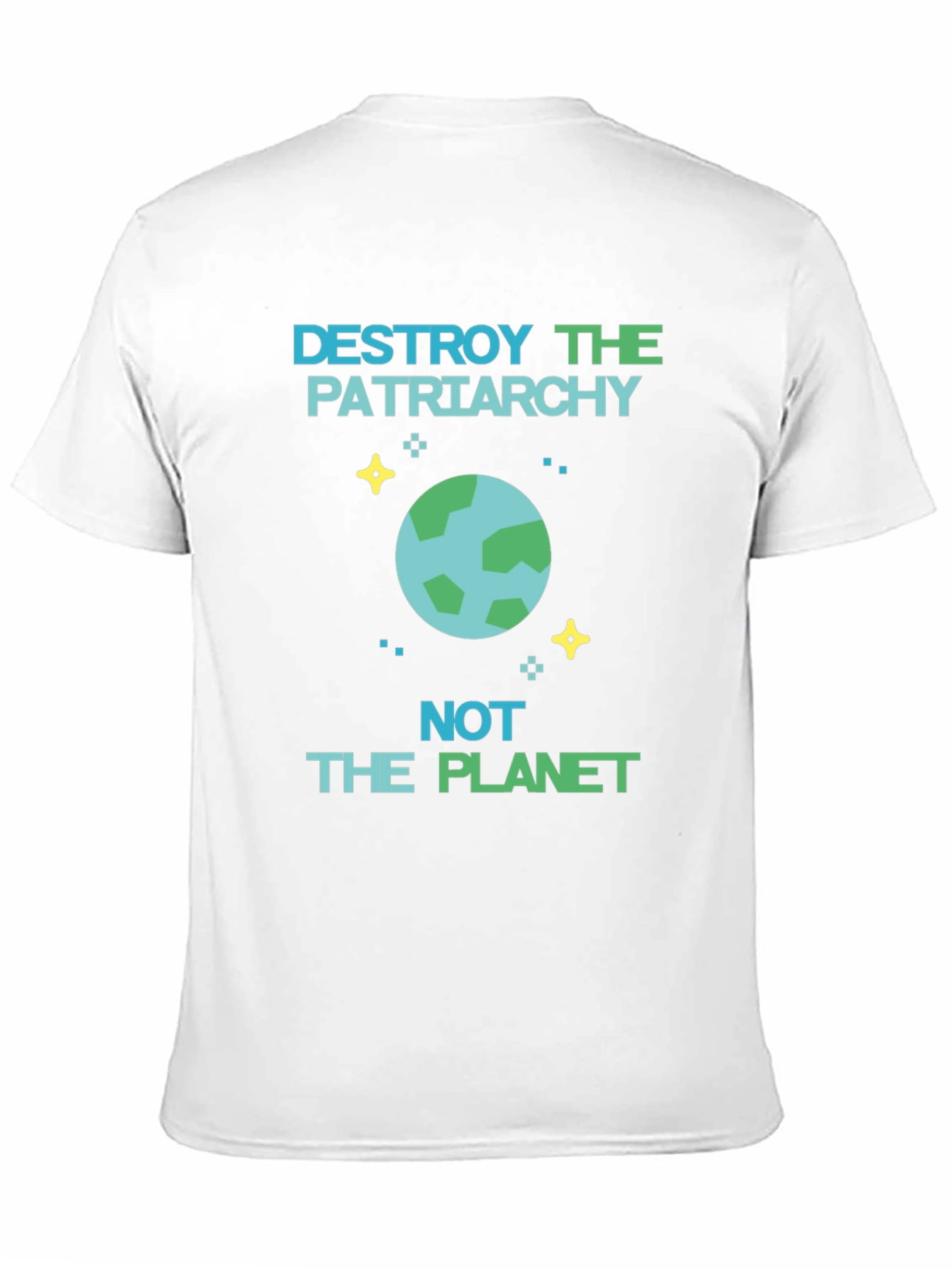 Black Destroy Patriarchy, Not Planet Graphic Tee view 11