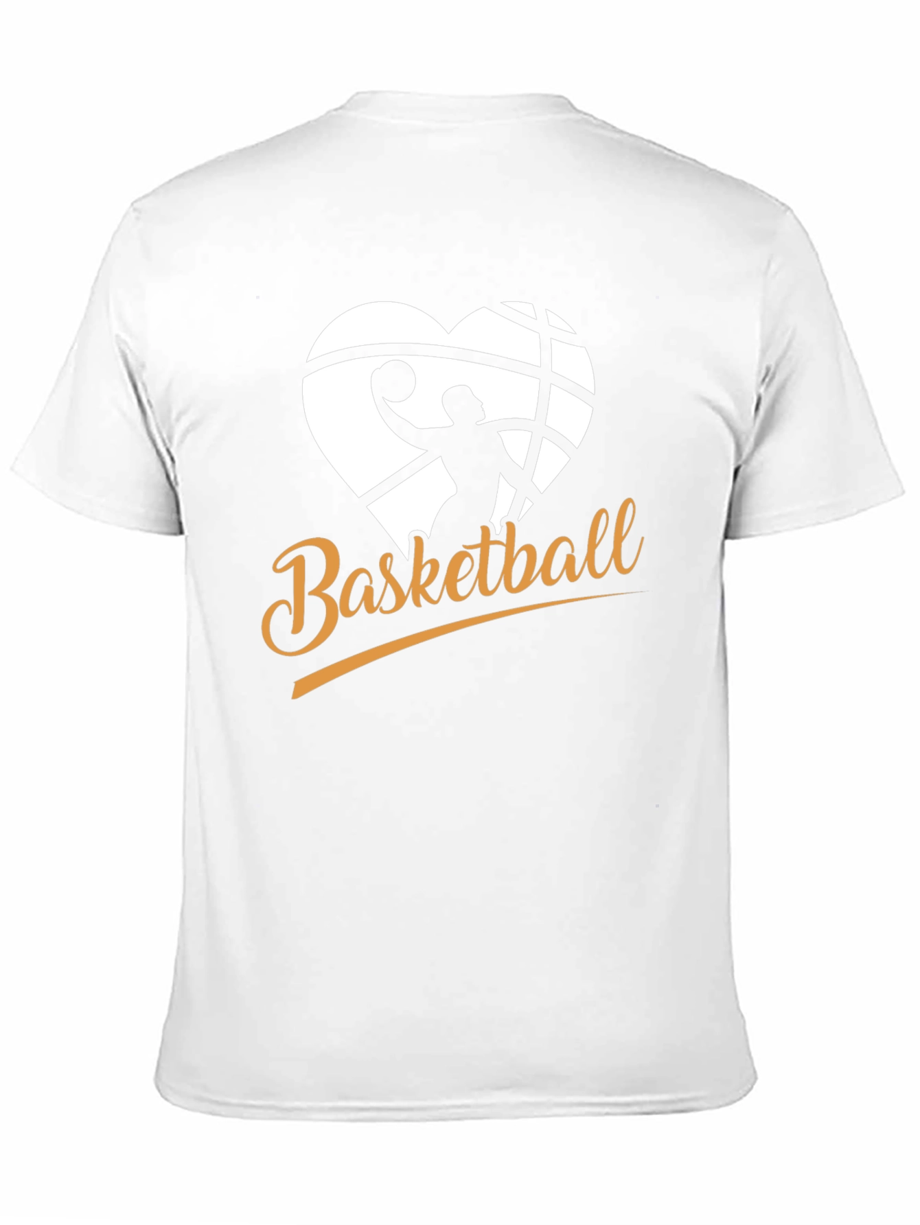 Black Basketball Heart Graphic Black T-Shirt view 11