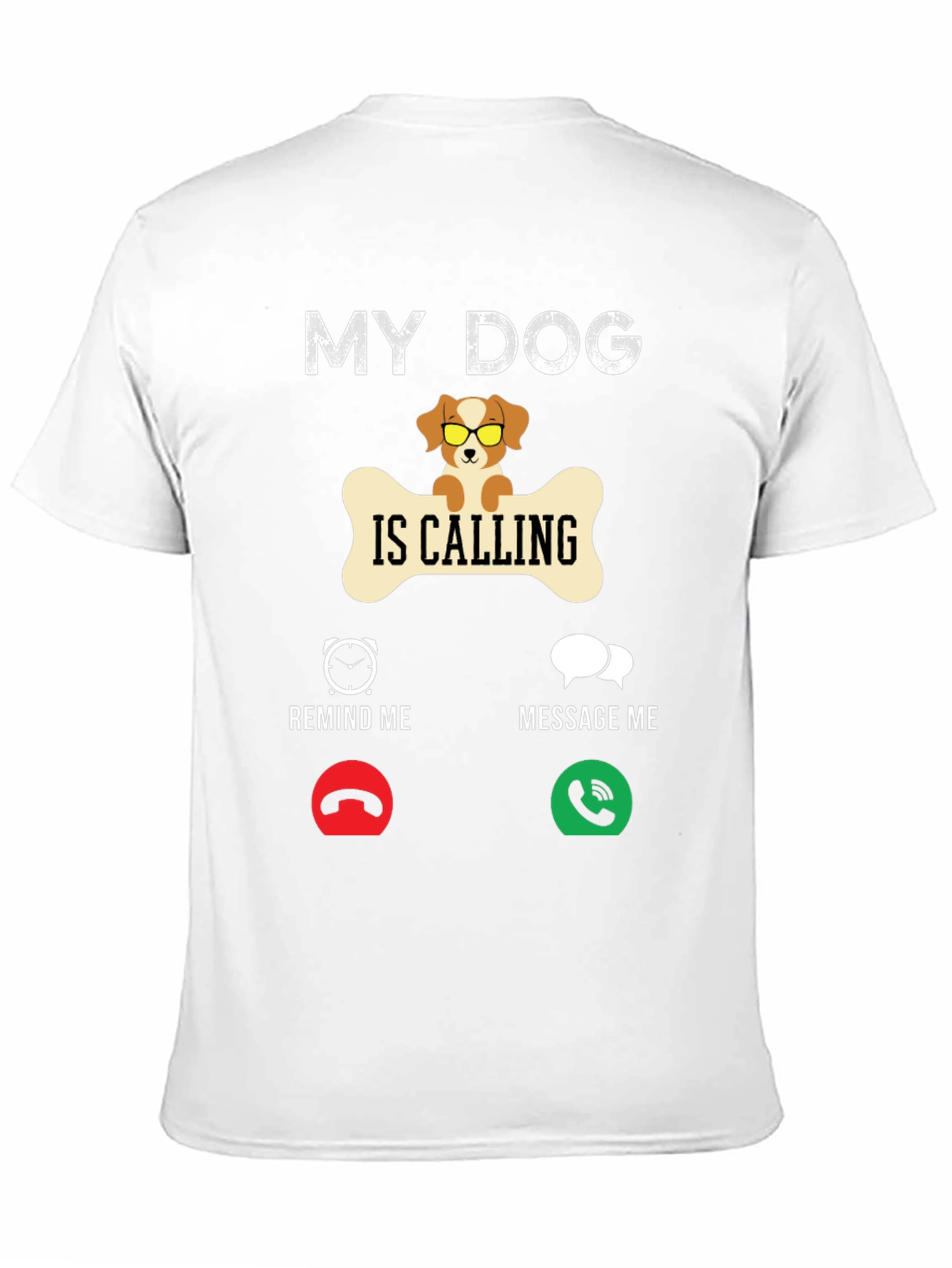 Black My Dog is Calling T-Shirt | Novelty Pet Lover Tee view 11