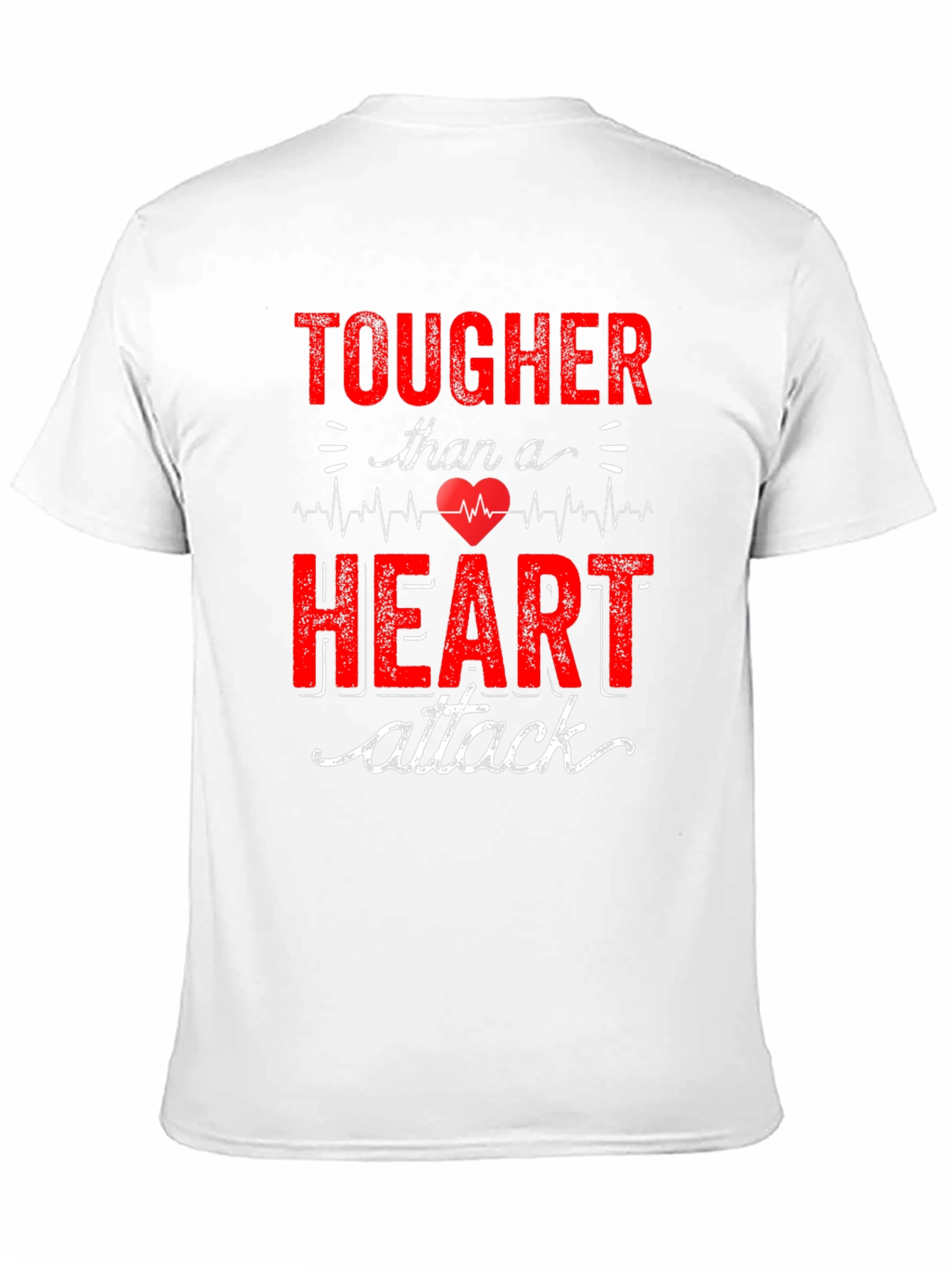 Black Tougher Than a Heart Attack Graphic Tee view 11