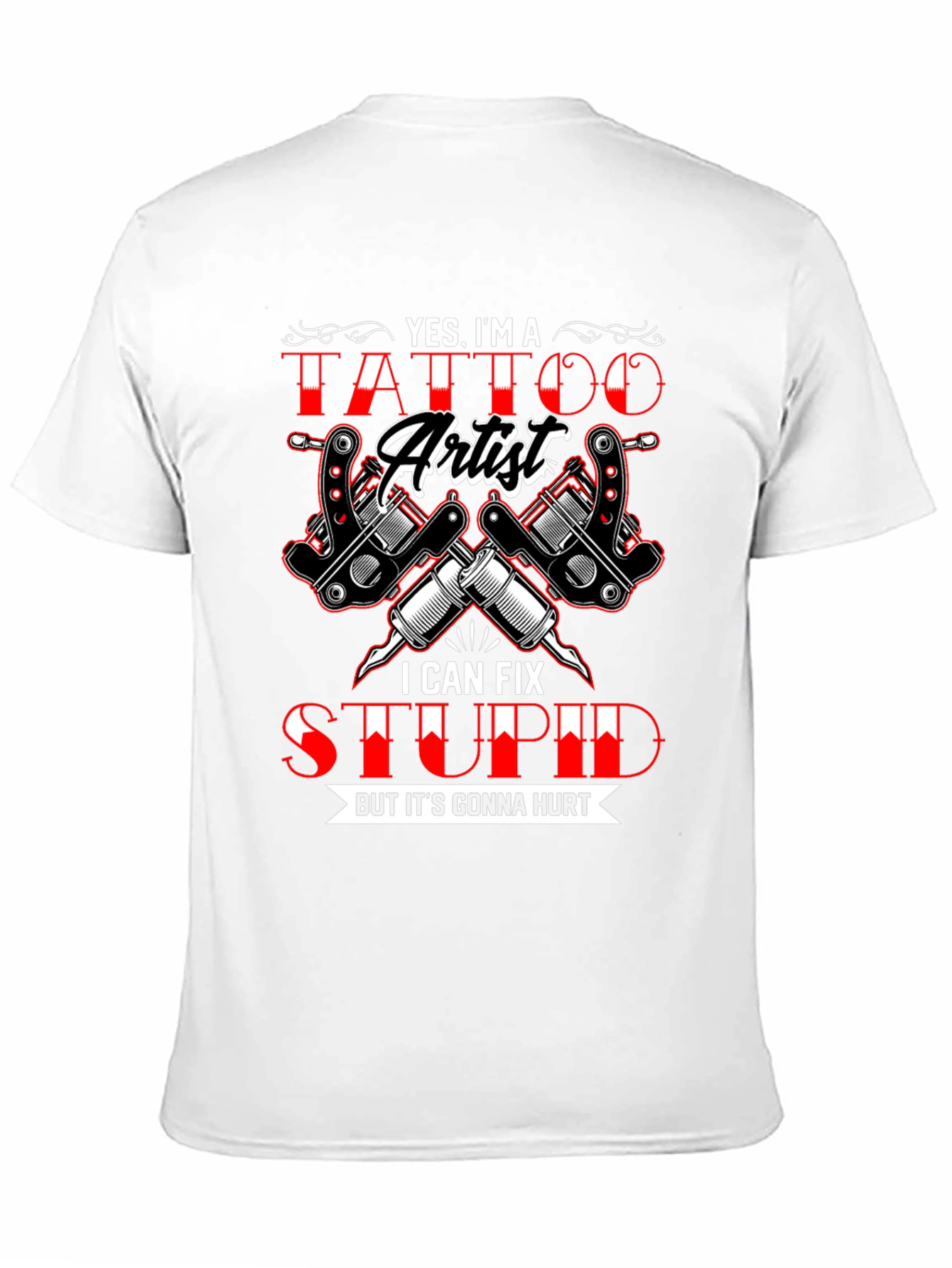 Black Tattoo Artist Humor Graphic T-Shirt view 11